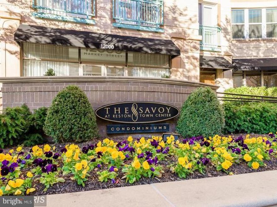 Fantastic Condo in the Heart of Reston Town Center. Great Location in Building, next to side entrance & very close to your Garaged Parking Space. Nice open spacious floor plan.  The Savoy has it all, Concierge, Fitness Center, Game rm, Movie rm, Conference rm and an amazing courtyard w/ BBQ & Pool. Live, work & play! RTC has it all, many restaurants & shops, movie theater & Future Metro
