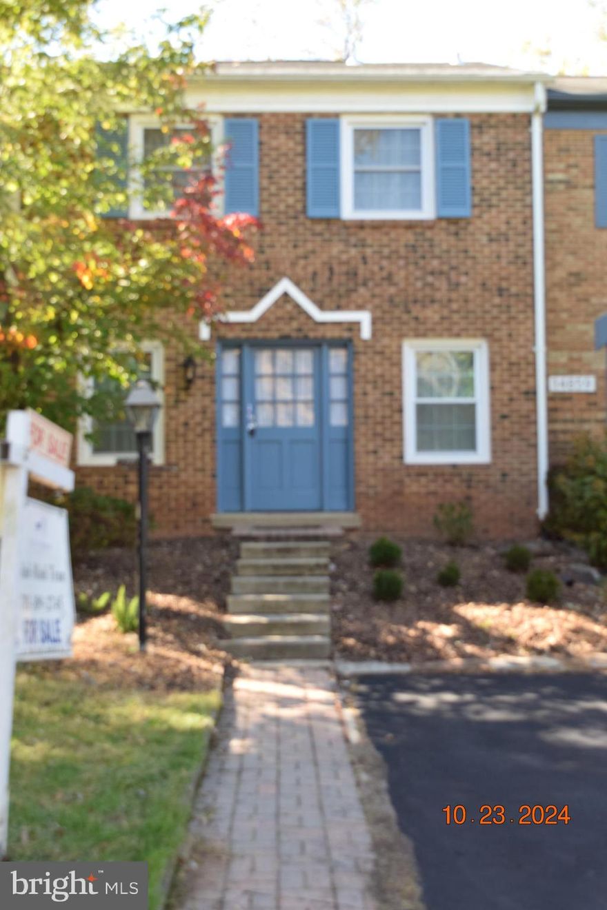 A nice brick TH at the perfect location of CENTREVILLE, 1 minute to 66 & shopping 15 minutes to AIRPORT.  RENOVATED from kitchen with GRANITE C/T .new GAS RANGE,  all SS appliances wood floor , new WINDOWS & W/O basement sliding door. New HVAC( 2 y )  & Washer/Dryer. ( 2y) Back yard is next to play ground !You'll be happy to own this TH at the prime location ! 2 minute to CENTREVILLE shopping , 1 minute to 28, & 66 ....The ( could be)4TH BEDROOM in the WO basement has a FB & could be rented out for $1400/ M