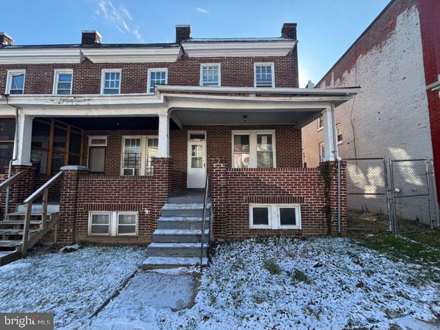 Great Opportunity to Build Sweat Equity Quickly! Super Value Formally Used as a 2-Unit with separate electric, gas, and water heaters. Semi-Detached Brick home on a 110 foot deep lot. Conveniently located within driving distance to all amenities such as a Farmer’s Market, Shopping Centers, Employment, and I-83. Easy commute to D.C. or PA. Open floor plan with great flow. Formal Living Room, 2 Kitchens, 3 Bedrooms, 2 Full Bathrooms, and Porch. Buyer pays all transfer costs. Sold As-Is. Buyer inspections, if any, are for informational purposes only. CASH OFFERS REQUIRE PROOF OF FUNDS. FINANCED OFFERS REQUIRE PRE-APPROVAL FROM LENDER. MUST BE REHAB FINANCING OR CASH. EMD must be cashiers check. BUYER(S) TO VERIFY GROSS LIVING AREA OF DWELLING AND LOT SIZE. INFORMATION IN LISTING TAKEN FROM PUBLIC RECORD. Equal Housing Opportunity. Buyer(s) acknowledges that the amount of the fee or assessment of deferred water and/or sewer charges for the subject property, if any, MUST BE VERIFIED BY THE BUYER. Buyer(s) also accepts responsibility for any such charges that may exist and further acknowledges that Buyer(s) will be responsible to pay for the same AT OR after closing. After settlement, Seller and Seller's agent SHALL NOT BE liable to Buyer(s) for any amount of any fee or assessment not disclosed. Seller is exempted from MD Seller's Property Condition Disclosure/Disclaimer requirements due to transfer of the property acting as a fiduciary in the course of the administration of a decedent’s estate.
