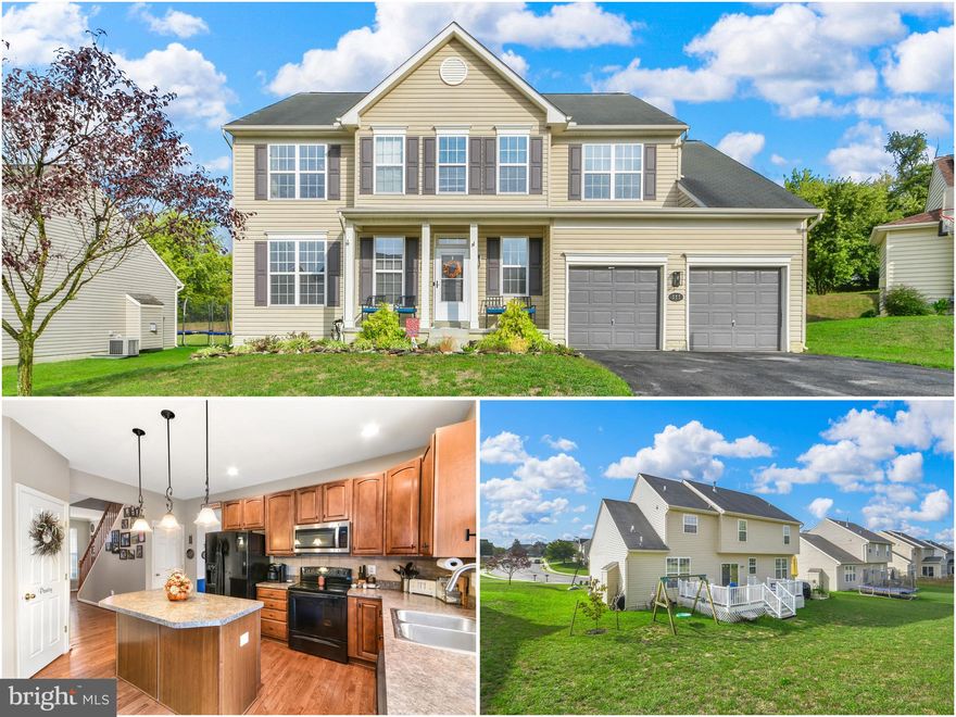 Welcome home to this wonderfully maintained 4 bedroom, 3 floor home in sought after Fletchers Grove in the heart of the Boonsboro School District. Modern conveniences abound with attached two car garage. Entering the main floor your Guests will be greeted by gleaming hardwoods and lovely staircase opening to the large kitchen which opens to family room featuring a gas fireplace, and overlooks large back deck and open green-space. Main floor is completed by a formal dining room, a living room, powder bath, and laundry mud-room just off the garage. Stepping upstairs, enjoy the oversized primary with office and/or sitting and changing space, and ensuite bath featuring soaking tub and dual vanity. Three additional large bedrooms, and dual vanity hall bath complete the second floor.  Lower level is 100% footprint, unfinished basement with room to tons of room to finish or use as storage and/or home gym with roughed-in bath hook-ups. Walk out steps up to backyard. Swingset conveys. Seller would like a Rent Back for 2-4 weeks, post settlement.