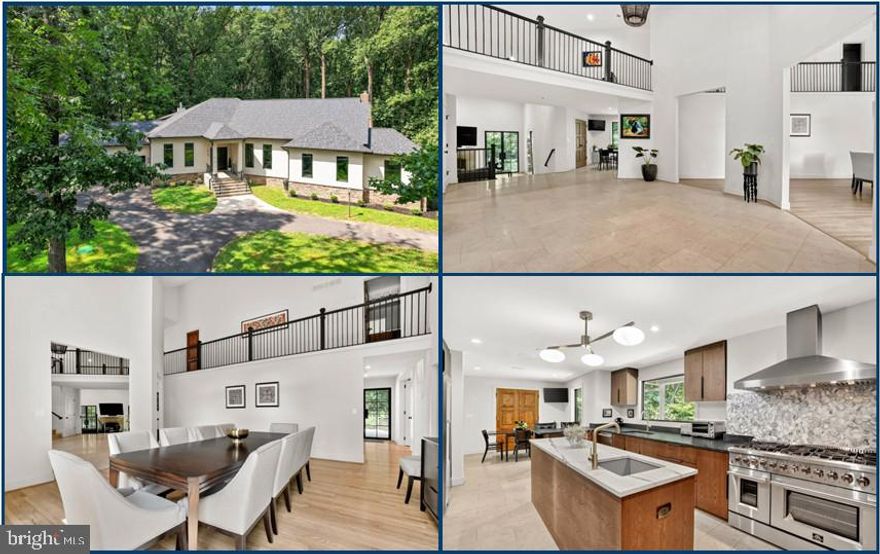 Welcome home to this stunning fully renovated contemporary residence, spanning over 7,000 square feet. Crafted with luxurious stucco and stone, this custom home exemplifies modern living. An open floor plan showcases custom solid wood double front doors and soaring ceilings exceeding 12 feet in the living, dining, and family rooms. The inviting foyer features elegant limestone tiles that flow seamlessly into the kitchen, where large picture windows bathe the interior in natural light.

The primary bedroom, conveniently located on the main level, offers a charming walkout to the deck, a cozy wood-burning fireplace with brick surround, and impressive his-and-her walk-in closets complete with custom built-ins and remote-controlled blinds. The spa-like master bathroom includes luxurious travertine tiles, dual sinks, a soaking tub nestled in the shower area, and two showerheads for a truly indulgent experience.

Upstairs, discover three additional bedrooms, each thoughtfully designed with comfort and privacy in mind. Two of the bedrooms feature walk-in closets, one of which is outfitted with custom built-ins, while two ensuite bathrooms ensure convenience—one providing hallway access.

The gourmet kitchen is a chef's delight, boasting custom leathered granite countertops, a marble kitchen island, and top-of-the-line appliances, including dual Viking wall ovens, an 8-burner floor range, and a 48-inch Sub Zero refrigerator. Enhance your entertaining with a 68-inch built-in wine cooler, double sinks, a prep sink, and a custom-built pantry with solid wood doors.

Custom French doors open from the family room, master bedroom, and hallway, providing a seamless transition between indoor and outdoor spaces. The oversized LiftMaster three-car garage, controllable via a smartphone app, features double doors leading to the exterior and is plumbed for a doggy shower, complete with convenient EV charging station connections.

Safety and efficiency take center stage with Ring floodlights and cameras encompassing the exterior, a brand-new roof and HVAC system, solid wood interior doors, surround sound both inside and outside the home, and a whole-house Generac generator. Enjoy the beauty of outdoor living with a circular driveway, complemented by custom stone and stucco details, alongside a beautifully crafted deck railing.

The lower level showcases thoughtful custom features, including a spacious main area perfect for gatherings, an expansive custom office or potential fifth bedroom, and a generously sized full bathroom with shower plumbing already installed. The walk-out level enhances both accessibility and natural light.

This remarkable home is designed for relaxation and entertainment, making it an ideal retreat for modern living. Don’t miss your opportunity to experience the elegance and comfort of this exceptional property!