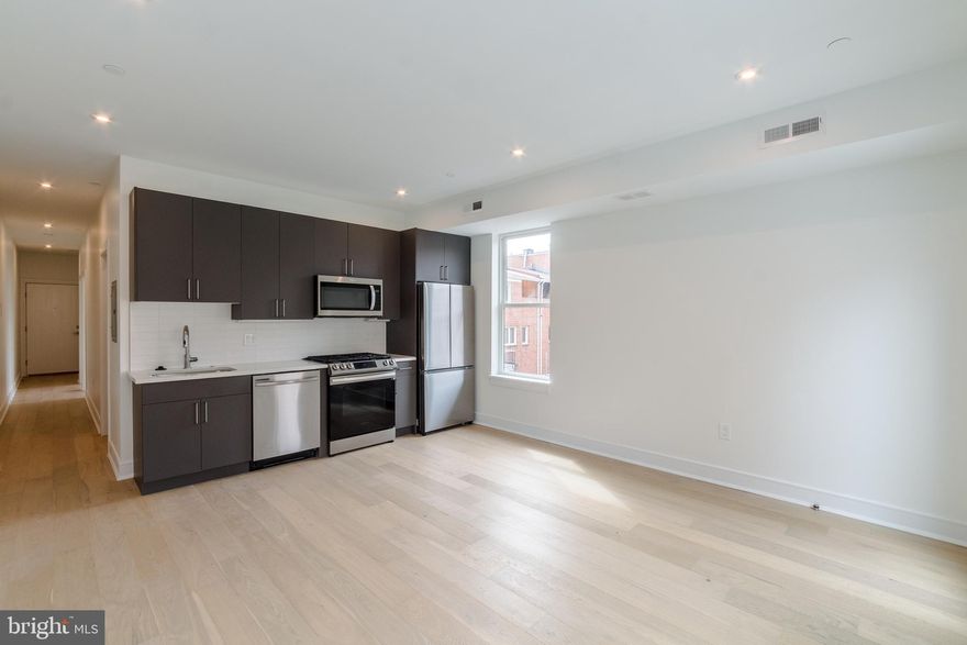 *Available 6/20*

Amazing opportunity to lease a brand new 2 bed, 2 bath apartment with upscale features in the highly desirable neighborhood of Society Hill! This spacious apartment has an open layout, a huge private deck, central AC, and laundry. Being situated in the rear of the building, you will enjoy the maximum space and privacy that is exclusive to this unit. The kitchen is contemporary with new stainless steel appliances and features a sizable combination living/dining area that is great for entertaining. Each of the bedrooms are adjacent to one another. The primary has an en-suite full bath with a large glass-enclosed shower, while the second bedroom is directly adjacent to a hall full bath with a shower/tub. Located within footsteps to the popular Headhouse Square commercial corridor which is home to fantastic eateries, a seasonal farmers market, and conveniences like Wawa and TD Bank. Also easily accessible to I-95 for traveling around the city, Christopher Columbus Blvd, and neighboring areas of Queen Village and Old City.

Lease Terms: Generally, 1st month, and 1 month security deposit due at, or prior to, lease signing. Other terms may be required by Landlord such as last month's rent upfront. $65 application fee per applicant. Tenants are responsible for: electricity, gas (if applicable), cable/internet and $10/mo technology fee. Water is a flat monthly fee of $75. Additional fees or requirements may be applicable for units with Homeowners or Condo Associations. Landlord Requirements: Applicants to make 3x the monthly rent in verifiable gross income, credit history to be considered, no evictions within the past 5 years, and must have a verifiable rental history with on-time rental payments. Exceptions to this criteria may exist under the law and will be considered. Cosigners will be considered.

*Sorry, no pets.