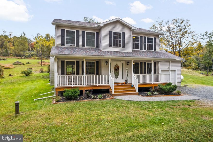 Sit, Relax and Stay a while in your nearly new custom COLONIAL FARMHOUSE  on over 2 Acres! 4 Bed /2.5 Bath with Central AC .  Bright Kitchen with Oak Cabinets , Granite Countertops and Stainless Steel Appliances. NO HOA ! Close to Shopping, I-80 and all Pocono Attractions.  Move in Ready . Schedule Your Showing Today!