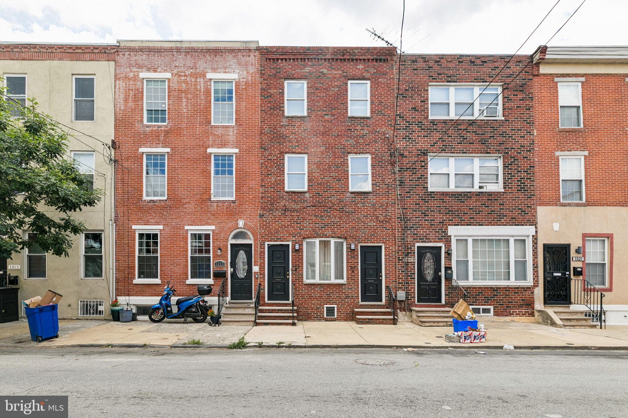 Exceptional investment or owner-occupant opportunity—put stable rental income to work to significantly offset your mortgage payment! Premium Newbold location just minutes to popular East Passyunk attractions and 3 blocks to the Broad Street subway line. Separate entrances and utilities. Unit 2 features bright and expansive 1350 square foot bi-level layout refreshed with new paint, wide-plank flooring, and new carpet – the perfect blank canvas awaiting your personal flair. Updated eat-in kitchen with oak cabinets, granite-look surfaces, new appliances including gas range, full bath with new tub surround. Spacious living room with superb natural light and overhead fan. Two generous bedrooms offer flexible living space for guests or home office. Unit 1 houses a reliable long-term tenant with an impeccable payment record. 700 square feet with a large living room, roomy eat-in kitchen, recessed lighting, excellent bedroom space, access to unfished basement for outstanding storage. Existing main-floor extension offers option to add 2-story addition to dramatically expand square footage. Timeless curb appeal with solid masonry exterior and well-developed block. Shows beautifully!