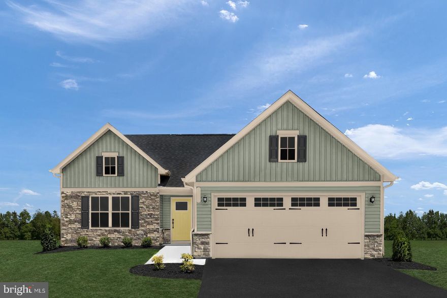 The to-be-built Eden Cay single-family home, at Burwell in Martinsburg, makes main-level living easy. The open floor plan includes an impressive great room, ideal for entertaining, and a gourmet kitchen with walk-in pantry. The kitchen boasts designer cabinets, granite countertops, LVP flooring and stainless-steel appliances.  Gather round the large island or dining table for memorable meals and entertaining. Your luxurious owner’s suite features double vanities and an extra wide walk-in closet. Convenience and ease make laundry days a breeze with the laundry room sitting just outside your owner’s suite. Two additional bedrooms and full bath are situated in the front of the home, providing extra privacy.  Add a covered porch for extra outdoor living space. The 2-car garage Eden Cay is a can’t miss. Note: Other homesites and floorplans available.  Photos are representative only. Homesite premiums may apply.  More photos to follow.

Designed for convenience and style, these thoughtfully crafted homes offer seamless living with everything you need right on the first floor. Enjoy living in an established neighborhood close to everything you need with thoughtfully designed amenities including pickleball court, covered picnic pavilion, sidewalks, multi-use field and a playground.  Minutes to The Commons Retail Center which includes stores like Target, Best Buy, Aldi, Dick's Sporting Goods, Ulta, TJ Maxx, Old Navy, and Starbucks. Easy commuter routes allow quick access.  Just 15 minutes to Hagerstown, 40 mins to Harpers Ferry and only 45 mins to Frederick.