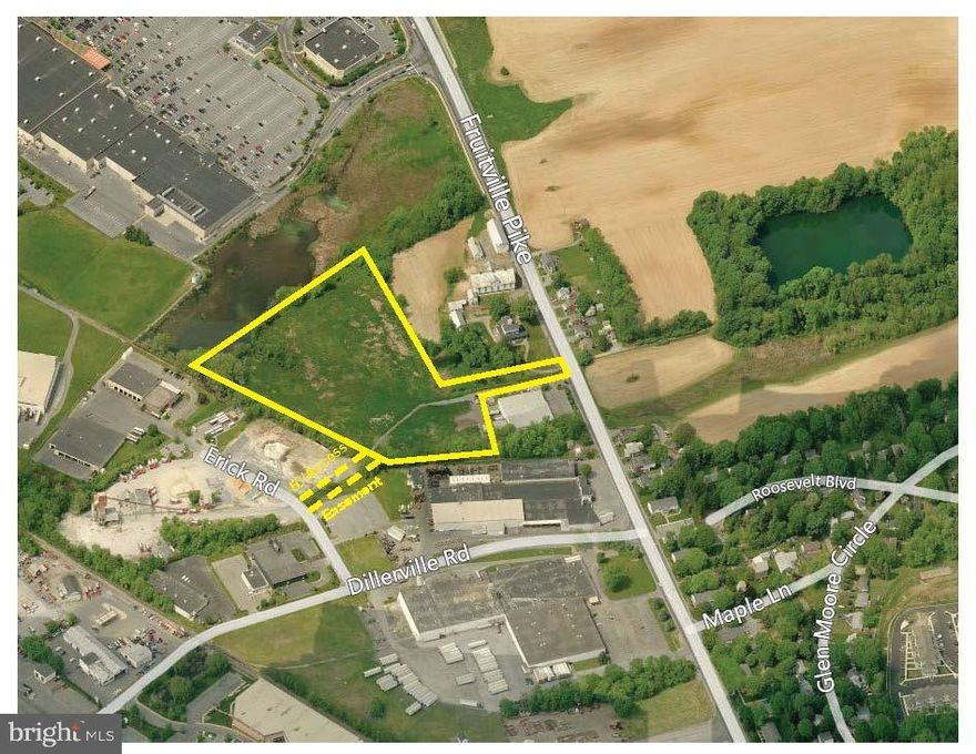 Property location has easy access to Rt 30 and has beautiful views across protected wetlands to Red Rose Commons.  Ideally suited for Class A office building or Industrial Flex.  Deeded access easement on Erick Road in addition to primary on Fruitville.  See listing agent for environmental and geotechnical data.