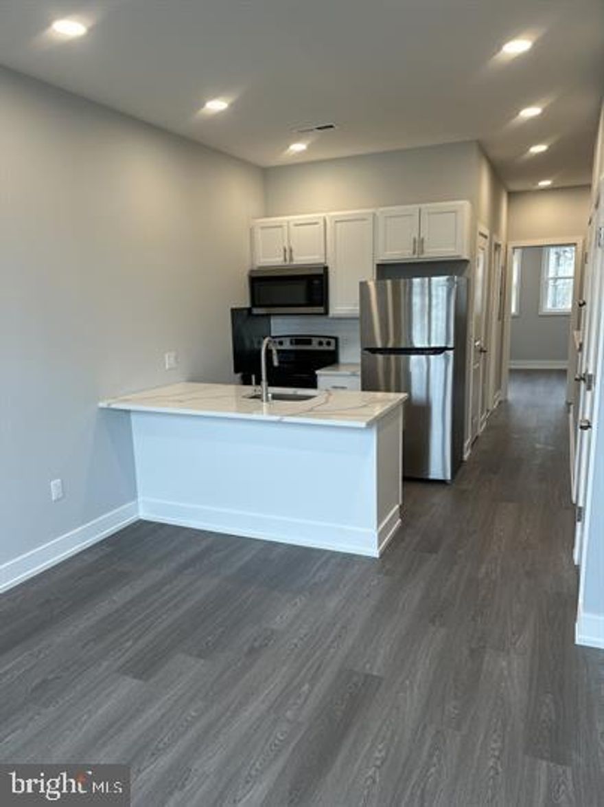 Completely renovated 2nd floor one bedroom one bath in South Philly available now. This apartment has a new kitchen and bath and vinyl plank floors throughout and a washer/dryer in the apartment. 
There is a $40 non refundable application for each adult and upon approval one month's rent is due immediately, then last month's rent and one month security deposit is due at move in. All tenant's must provide proof of all utilities being in their name prior to move in. This unit is vacant and the owner is seeking a move in within 45 days. Please take any measurements needed at the showing.