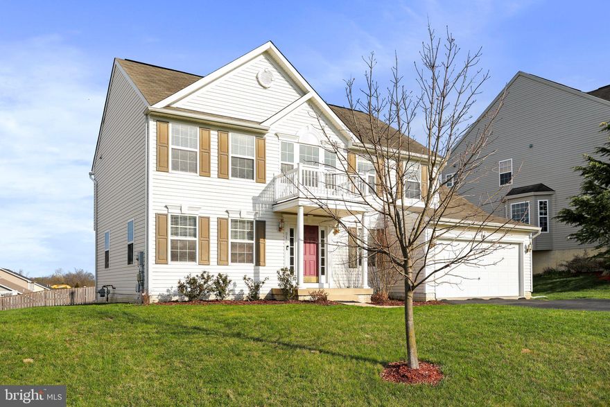 Beautiful 4 bedroom Colonial style home.  Well kept home with large living areas on all floors. There is ample room to finish space in the basement as well, if needed, and features a rough-in for full bath and walk out to the rear yard.  Otherwise great just for storage.  The owner's suite has a deluxe bathroom and large walk in closet.  The kitchen has a nice center island with breakfast bar, breakfast table area, and adjoins the family room. There are formal living and dining areas on the main level along with a half bath.  Close to commuter route 9. Very nice lot and location.  Pride of ownership shines here.