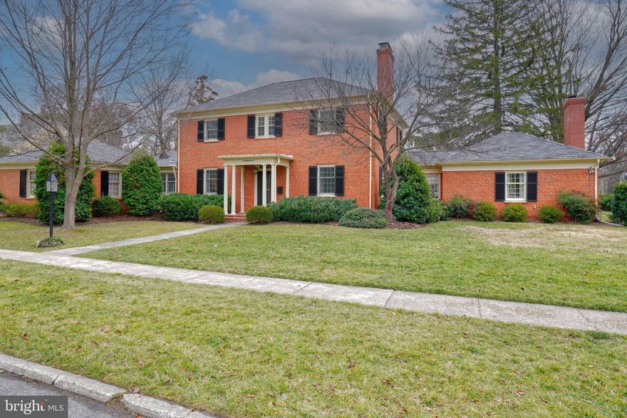 OPEN HOUSE is Canceled - Beautifully maintained traditional brick home in the highly desirable Pinehurst neighborhood. This 4 bed, 2.5 bath, 2 car garage home features plenty of custom touches and updates with new windows (2023), exterior paint and shutters (2023) and full roof in 2019. As you enter the home you are greeted with red oak floors taking you into a formal living room complete with audio/visual hookup and wood burning fireplace. Continue through to a private office space with a built-in desk and large bay window leading into a great room/additional living space. This space shows off vaulted architectural ceilings with dimmable lighting, custom chandelier, gas fireplace, separate HVAC and 2 over-sized closets with Murphy bed. Currently being used as a Great Room but it is the perfect set-up for a main level primary bedroom. The other side of the home offers a formal dining room with built-in cabinets and eat-in kitchen with banquette, custom cabinets, granite countertops, deep single sink, double oven, wine rack, oversized pantry, and coffee bar. Step down into the spacious family room addition with hardwood floors, more custom built in cabinets, 3rd fireplace (gas), surround sound setup, tasteful lighting, and custom blinds. Upstairs, the primary bedroom offers newly added built-in cabinets, bench seating, 2 closets, and a recently renovated ensuite. Two additional bedrooms with ample closet space, a full hall bathroom, and rear balcony complete the upper level. As you exit the rear of the home, you will walk out onto a vinyl trek decking system overlooking a professionally landscaped yard and black top area. The perfect outdoor set up for entertaining. The basement level houses two sump pumps with a french drain system, and utility sink. Great for dry storage. This family friendly neighborhood is conveniently located in the heart of Towson with easy access to York rd, 83, and 695. Set up a showing today!