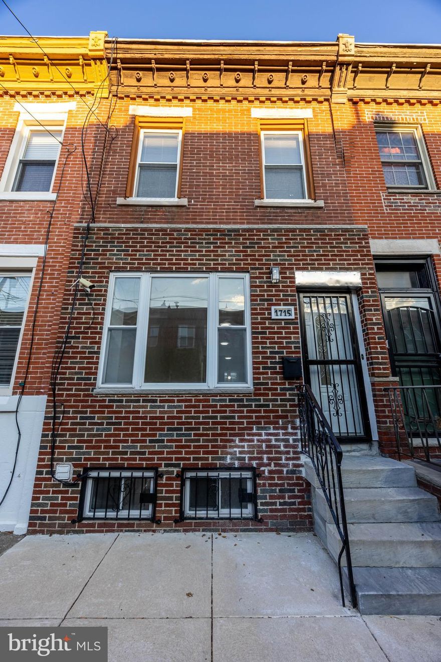 Gorgeous newly renovated home in South Philly is now available. This home features 3 bedrooms, 1.5 bathrooms, and a clean basement. 

Welcome to 1715 S 16th Street, this home is located in one of the most convenient location. You have the bus stop around the block, the subway station is only a few blocks walk to Broad Street. For those working in Center City, this is an excellent home as you can walk to work on nice days. 

The first floor features brand a living room, open dining area, a powder room, and a kitchen. Above on the second floor consists of 3 bedrooms, and one full bathroom. 

Below in the basement is clean, and ready for the next home owner to bring his/her vision to this space. 
This home was brought down to the studs, all new drywalls, ceiling, paint throughout, new bathrooms, new Carrier condenser, new HVAC, you name it.

Make your appointment today.
