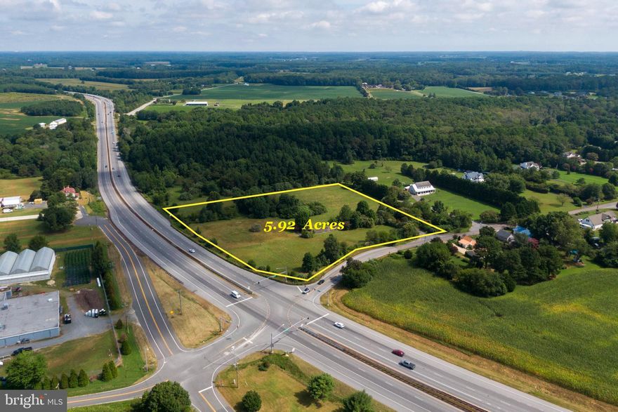 Prime 5.92-acre commercial parcel at the northeast corner of Route 113 and Shingle Landing Road in Bishopville, MD.  Positioned at a signalized intersection with excellent visibility and direct highway frontage along northbound Route 113, the property offers maximum exposure to steady traffic flow along a key Worcester County corridor.  Well and septic in place.  Strong development potential for commercial, retail, or service uses.