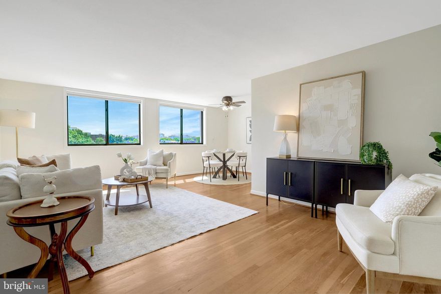 Unbeatable value in the heart of Arlington! Set on the desirable top floor, this 1-bedroom/ 1 bath condo combines over 700 square feet of airy, open living with a prime location just 10 minutes from the Courthouse Metro. Recent updates include a sleek quartz countertop, new gas range, new recessed kitchen lighting, refreshed bathroom, newer windows (2013), and fresh paint throughout. Enjoy the convenience of four in-unit closets plus a deeded oversized storage unit and two parking passes in the private lot. Enjoy living on the penthouse level with easy access to the rooftop deck.  The low condo fee covers ALL utilities (water, gas, and electric). With projected rental income of $2,000+/month, this home is also a fantastic investment opportunity!