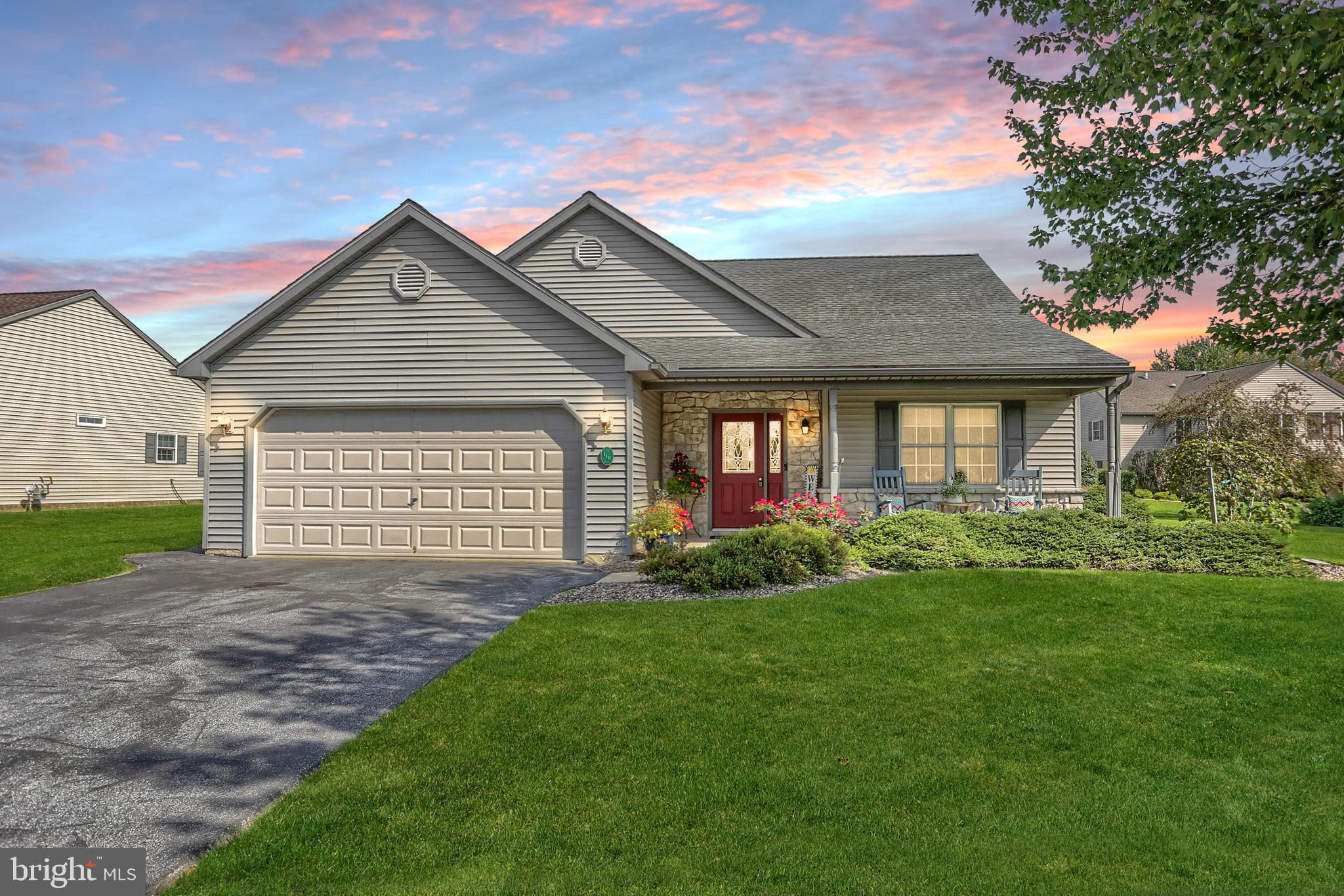 Are you ready to embrace life in a 55+ Community and live a more simplified lifestyle? Welcome to 118 Arbor Drive. This 1,721 sq. ft. ranch style home offers a unique floor plan in Arbor Gate 55+ community. Built in 2004. Notable features include: double-hung Andersen Windows, NEW Gas Furnace (2025), NEW Central Air (2025), NEW Hot Water Heater (2021), NEW Garage Door (2025), and updated Kitchen Appliances. This home has a welcoming front porch and roof covered 15x13 rear patio. Bring the grill and your comfortable outdoor furniture. 118 Arbor has a fantastic flow. You'll notice the clear line of sight to the rear patio door at the back of the home, as you're drawn into the home. The bright front formal dining room with 4 windows will be the backdrop for your holiday meals. Just beyond that you'll find the kitchen with warm wood-toned cabinets, recessed lighting, newer appliances, and space for your breakfast table. The living room has custom sheer Hunter Douglas shades on the Andersen double-hung windows. The focal point of the 26x16 living room is the gas fireplace for enjoyment over the cooler months of the year. Elegant double doors lead to the primary bedroom features 3 windows, a cathedral ceiling, and 2 walk-in-closets. Glass double French doors lead to the oversized primary bath. There you will find dual sinks, soaking tub, shower, and a small separate toilet closet. The home features a designated laundry room, guest room, mechanical closet that houses the NEW HVAC system. The 22x20 garage has a NEW door. There are so many things to love about this home! ABOUT THE NEIGHBORHOOD. Arbor Gate boasts excellent neighborhood features: lovely, picturesque tree-lined streets, sidewalks, and street lights ensuring a safe, tranquil, and pleasant environment. As a resident of the Arbor Gate community, you’ll have access to amenities such as the Lakeview Clubhouse with a fitness room, coffee shop, library, billiards room, game room, weekly clubs, and annual events fostering a sense of connection and engagement. The monthly land lease for 118 Arbor Drive starts at $610.07 and includes: land taxes, on-site management, sewer, trash collection, bi-weekly recycling, access to Lakeview Clubhouse, common areas, and community lake. Schedule your tour today! Don’t miss this opportunity to embrace a fulfilling 55+ active adult lifestyle in a welcoming community.