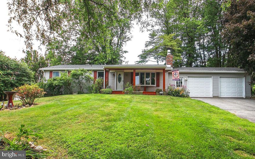 Welcome to this secluded three-bedroom 1.5-bathroom rancher tucked away on a private 2.24-acre lot located in THE HEREFORD ZONE. With an attached two car garage as well as a detached two car garage with water and electricity, heated with a woodburning stove you'll find plenty of room for vehicle storage or a blank canvas for any type of workshop or mancave you could dream of.  This house actually comes with a chicken coop with 15 hens that are only a few months old! Chicken coop has electricity, a fenced in run for the chickens to roam free and has been reinforced with wire mesh to keep any fox out.   Recently renovated kitchen with marble backsplash, granite countertops and stainless-steel appliances. Wood burning stove located in the basement and wood burning brick fireplace in the living room. The spacious yard neighbors farm pastures and wood lines, perfect for large gatherings. This well-maintained house is located 8 miles west of 83, which is a straight shot down Mount Carmel rd., and three miles from downtown Hampstead.