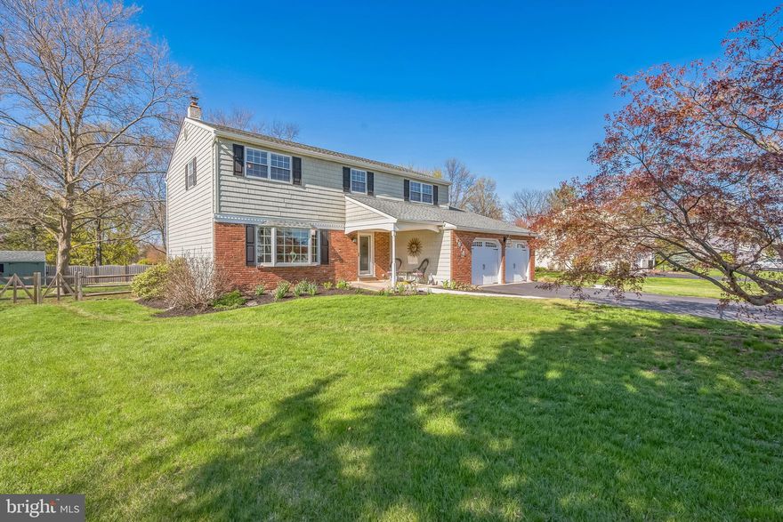 STUNNING IN SUGAR VALLEY!  Bright, beautiful, and elegant, this move-in ready home is centrally located in one of the best neighborhoods in the North Penn area.  A lovely covered front porch greets you as you step inside to a spacious foyer and living room with a large bay window providing lots of natural light.  A dining room adjoins the front living room with plenty of space to host your dinner guests. Next is the eat-in kitchen with newer appliances that flows into a cozy family room with laminate floors and a brick wall with wood burning fireplace. From there, prepare to be amazed as you step out into the crown jewel:   a gorgeous sunroom with remote skylights that is waiting to be your oasis! Just outside is a paver patio which overlooks a serene, private, and fenced-in backyard. This space is perfect for entertaining, barbecues, and relaxing on a warm summer evening! Upstairs includes 4 spacious bedrooms with plenty of closet space and 2 full baths . This home has been well cared for over the years with many improvements and upgrades highlighted by a new roof and gutters in 2023, and updated laundry and powder room in 2017.  Heat and AC were recently serviced along with a heater contract to give you peace of mind in your new home.  Don’t let this one get away - see you at the open house!