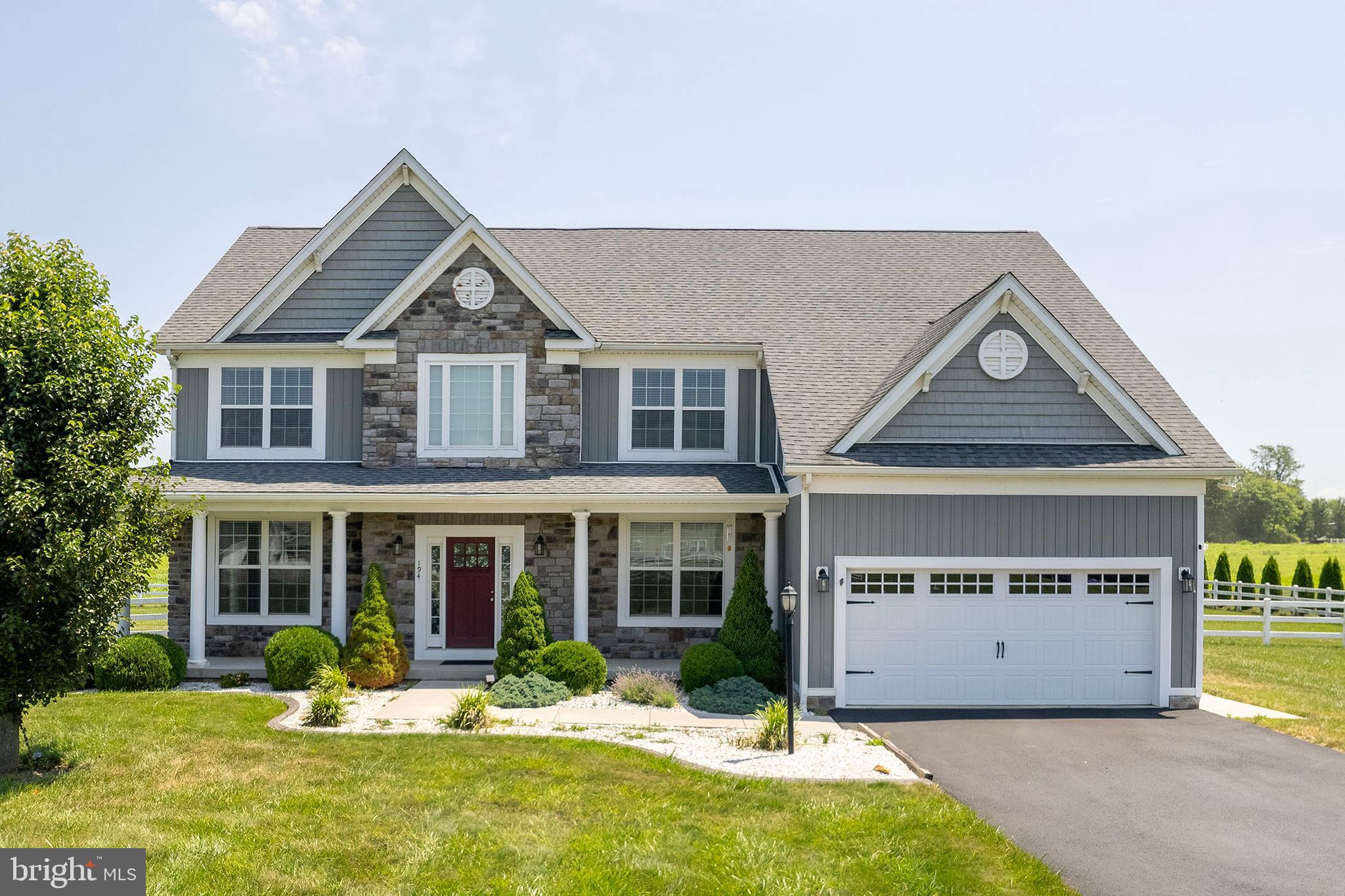 Welcome to 194 Statice Dr. in the serene neighborhood of Hedgesville, WV! This exquisite residence offers the epitome of luxury living with its abundance of amenities and thoughtful design elements.
Nestled on 1.38 acres of meticulously manicured, unwooded land, this stunning property boasts 5 bedrooms and 3.5 bathrooms, providing ample space for comfortable living. As you step inside, you'll be greeted by the warm ambiance of the gas fireplace, perfect for cozy evenings spent with loved ones.
The heart of the home is undoubtedly the gourmet kitchen, equipped with granite countertops, a stylish backsplash, double oven, built-in microwave, cooktop, dishwasher, and a convenient walk-in pantry. The kitchen island, adorned with pendant lights, offers both functionality and elegance, ideal for culinary enthusiasts and casual dining alike.
Entertainment is made effortless with in-wall speakers throughout the entire house, extending to the outdoor front porch. Step outside to discover a world of relaxation and recreation, complete with a basketball hoop for friendly games and a wired security system for peace of mind.
The fully fenced backyard features a spacious patio, complete with a storage shed and a charming gazebo, creating the perfect setting for outdoor gatherings and al fresco dining.
Convenience meets practicality with a laundry room conveniently located on the bedroom level, while walk-in closets provide ample storage space. The expansive owner's suite exudes luxury with a tray ceiling and a cozy sitting room, offering a private retreat within the home.
Additional features include a crawl space for added storage, a water softener, and a tankless water heater for efficiency and comfort. The finished basement offers versatility and entertainment options, featuring a full bath, a huge rec room, and a custom bench with a chalkboard, ideal for creative endeavors or relaxation.
Located in the esteemed Spring Mills School District, this residence offers access to top-rated educational institutions, ensuring a quality education for your family.
Don't miss the opportunity to make this exceptional property your new home.