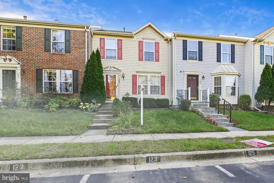 WONDERFUL OPPORTUNITY to own a move in ready Townhome in Fox Chase community. Fresh paint The main level has a spacious living room ,half bath and kitchen/dining area. The upper level features a primary bedroom with a walking closet, as well as two additional bedrooms and a full bathroom. Plus, a finished lower level for additional space and a full bathroom to accommodate guests. The property has 2 assigned parking spots.(123) , New roof (2023) ,Water heat (2020)This one will not last long - come check it out. Conveniently located off Rt 100 , Rt 97, BWI Airport, Baltimore and Annapolis.