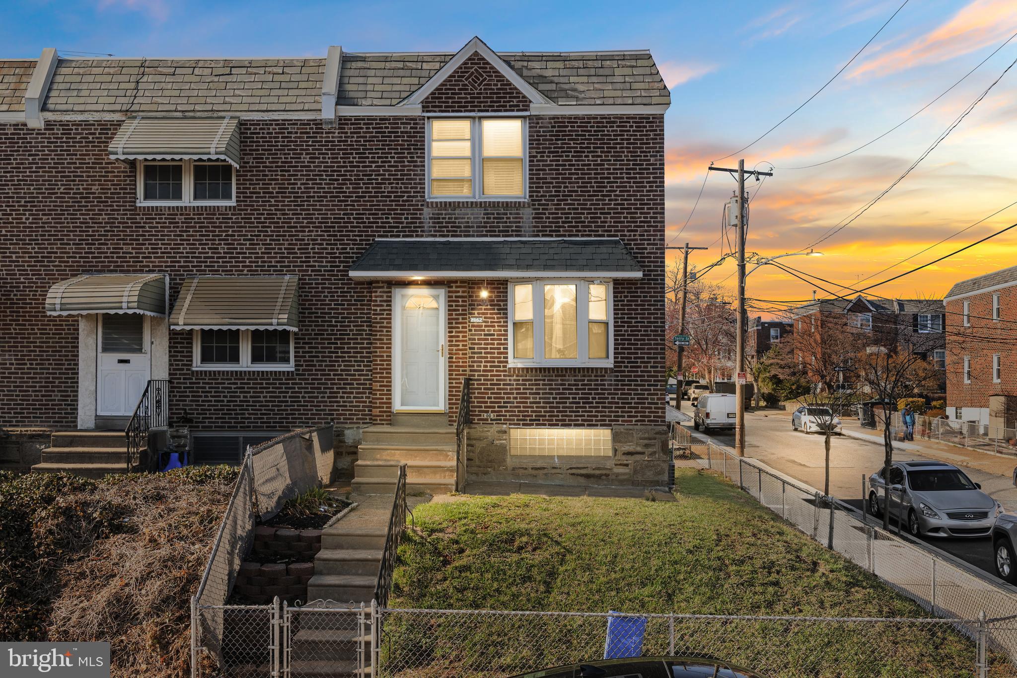 ***Calling for Highest & Best All offers must be submitted by 5:00 PM, Thursday, April 3, 2025*** Come and enjoy this beautiful end-town home located in the desirable Holmesburg section of Philadelphia. Upon entering, you'll find a formal living room that flows into a spacious dining area, leading to an updated kitchen with a breakfast bar. Upstairs, the main bedroom boasts a generous walk-in closet and a second closet, and two additional, well-proportioned bedrooms and an updated hall bath provide ample space for family and guests—with elegant Pergo like floors throughout the second floor. The semi-finished basement offers a cozy family room area, a laundry room, and the property also features a one-car garage, a fenced yard, and a two-car driveway. Close to major highways, bus transportation and plenty of shopping and restaurants.