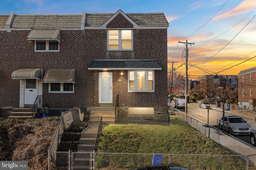 ***Calling for Highest & Best   All offers must be submitted by 5:00 PM, Thursday, April 3, 2025*** Come and enjoy this beautiful end-town home located in the desirable Holmesburg section of Philadelphia. Upon entering, you'll find a formal living room that flows into a spacious dining area, leading to an updated kitchen with a breakfast bar. Upstairs, the main bedroom boasts a generous walk-in closet and a second closet, and two additional, well-proportioned bedrooms and an updated hall bath provide ample space for family and guests—with elegant Pergo like floors throughout the second floor. The semi-finished basement offers a cozy family room area, a laundry room, and the property also features a one-car garage, a fenced yard, and a two-car driveway. Close to major highways, bus transportation and plenty of shopping and restaurants.