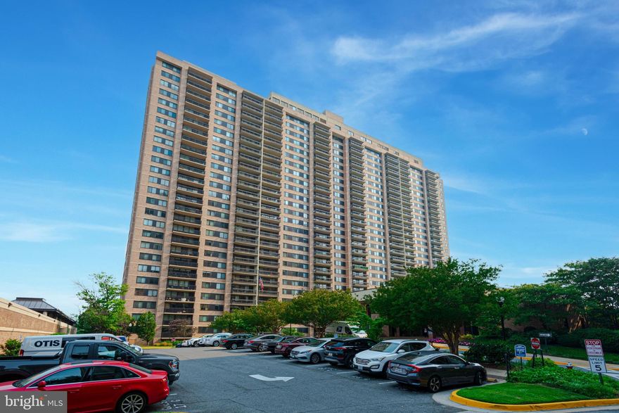 Rarely available Fully furnished 3 bedroom, 2.5 bath unit in Skyline Square. 1930 Sq. ft.  This special unit is located at the end of the hallway and is quiet and private.  There are two 20 foot balconies with scenic and sweeping  vistas of the Virginia  skyline.  Spacious living room and separate dining room. The eat-in kitchen has two entries - from the dining room and living room and a window for maximum sun.  The three bedrooms are spacious with large closets. The bedrooms are in a separate area from the rest of the unit which affords full privacy.  One garage space conveys.  Skyline Square has top of the line amenities - Beautiful large community pool, fitness rooms, 24 hour front desk service,security, billiards room,  party room, library and on-site management. This unique unit provides a totally convenient lifestyle and the  fantastic location can't be beat - minutes to 395, downtown DC, the Pentagon, a multitude of restaurants and shopping.