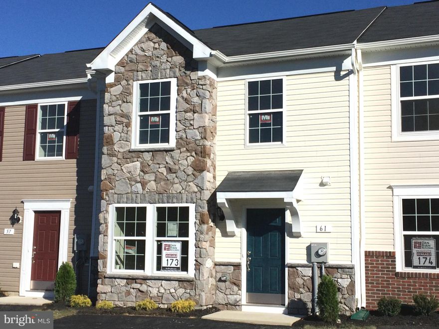 Dan Ryan Builders at Manor Park offers a new set of affordable Madison Townhomes. Two story box bay front with stone detail, expanded plan with bright & open 8' Morning Room off an island kitchen, big Owners Suite with walk-in closet & double vanity bath, storage shed, private 2car off street parking, HOA mows the grass Right where you want to be near schools, shopping, recreation, I-81!