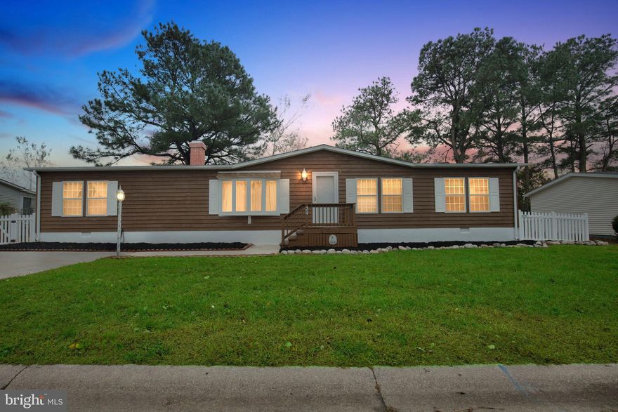 Back on the market to no fault of the seller - buyer got cold feet! Welcome to Mystic Harbors, a coastal community just minutes from Ocean City, MD, where comfort and convenience come together! This spacious 3-bedroom, 2-bath home is one of the largest in the neighborhood at over 2,400 sq. ft., offering room to spread out and make it your own. The expansive primary suite features a large private bath and an adjoining sitting room that’s perfect for a home office, reading nook, library, or exercise space - the possibilities are endless! The huge kitchen is ideal for entertaining, with endless counter space and plenty of cabinetry for storage. Step outside to your screened-in porch overlooking a peaceful pond view, where mature pine trees provide shade and privacy, creating a tranquil outdoor oasis. This home has TONS of storage perfect for tucking away holiday decorations. Recent updates include a brand-new roof and freshly stained cedar shake siding for great curb appeal. Enjoy resort-style living in Mystic Harbors, with amenities like a community swimming pool, playground, boat storage, and lawn maintenance—everything you need for a relaxed, coastal lifestyle. With a little TLC and customization on the inside, this could be the perfect home for you. Come see how this spacious home could be your perfect seaside escape!