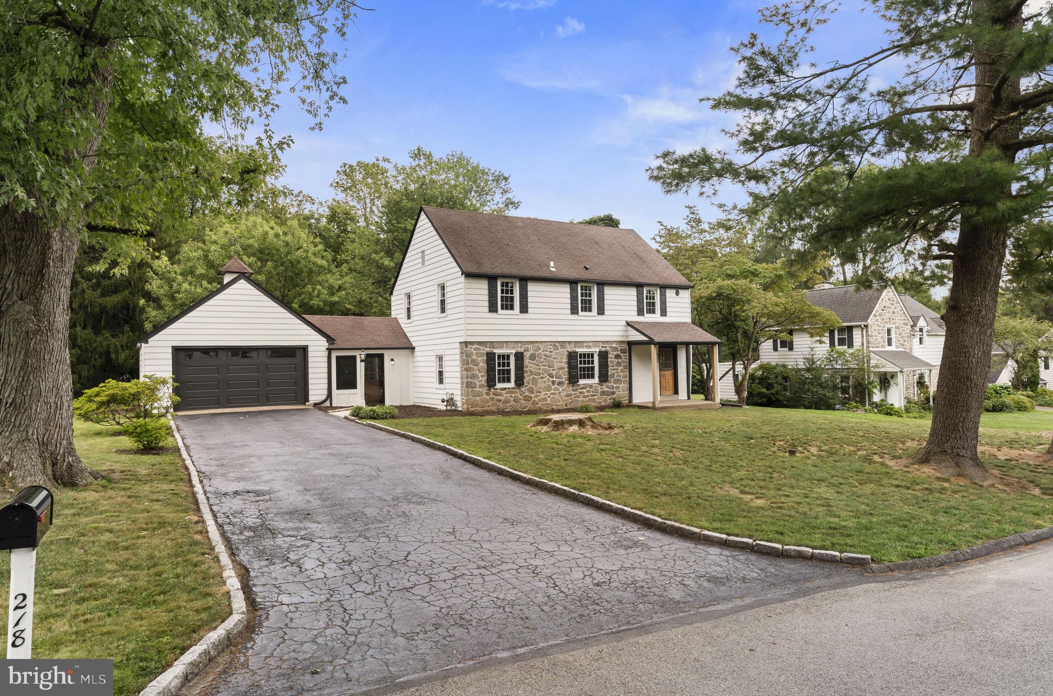 Welcome to 218 Engle Road! Seller will be installing brand new roof this week! This 3 bedroom, 1.5 bathroom 1948 colonial-style home offers a seamless blend of classic charm and modern luxury. With high end, custom upgrades in every room—from a chef’s kitchen and spa-like bathrooms to a brand-new mudroom and refinished hardwood floors—every detail has been thoughtfully curated. Kitchen features include: matte white GE cafe suite with bronze hardware including smart counter-depth French 4 door refrigerator, Smart Front control gas range with convection oven, commercial overhead range hood and smart dishwasher, Zephyr wine and beverage under-counter refrigerator, Sharp convection under-counter microwave with built in air fryer, and Insinkerator garbage disposal. Completely renovated mudroom with custom floors, soaring vaulted ceilings, and LG smart Wi-Fi enabled front load washer and dryer. Enhanced with new windows, landscaping, and stylish lighting, this move-in-ready property is a true gem. And while it’s ready to enjoy from day one, new owners will find endless opportunities to make it their own. Perfectly situated on a quiet street in the heart of Wallingford, just steps from award-winning Strath Haven Middle School and High School, this home offers the best of suburban living in one of the area’s most sought-after and competitive markets. Just five minutes to downtown Media, 10 minutes to PHL International Airport, and 20 minutes to Philadelphia. Please see attached upgrade list.