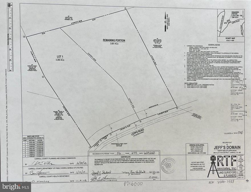 This is Lot 1 of Record Plat of Jeff's Domain. Property is situated on Leppo Road about 1 mile off Old Hanover Road! Property is surveyed and flagged, plat recorded at 56/244, conventional perc for 4 bedroom, and 12+ gallon well is installed. This lot is fully wooded with mature trees and ready to build on. For more information - please reach out to listing agent for plat and details.