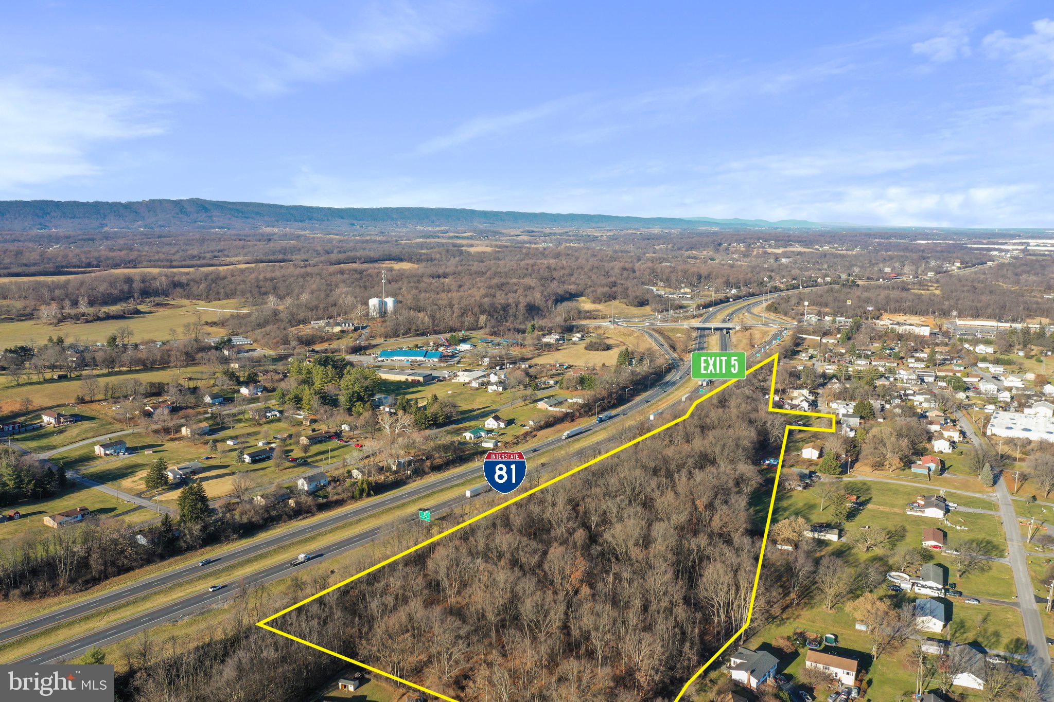 Road Frontage on Interstate 81! Many potential uses including residential or multifamily development, mini storage, firework sales, billboards, etc... Three parcels included in sale, and a single wide manufactured home. The two front lots could act as a large entrance to the larger parcel sitting against the interestate. No known restrictions, county approvals would be required. Call for details!