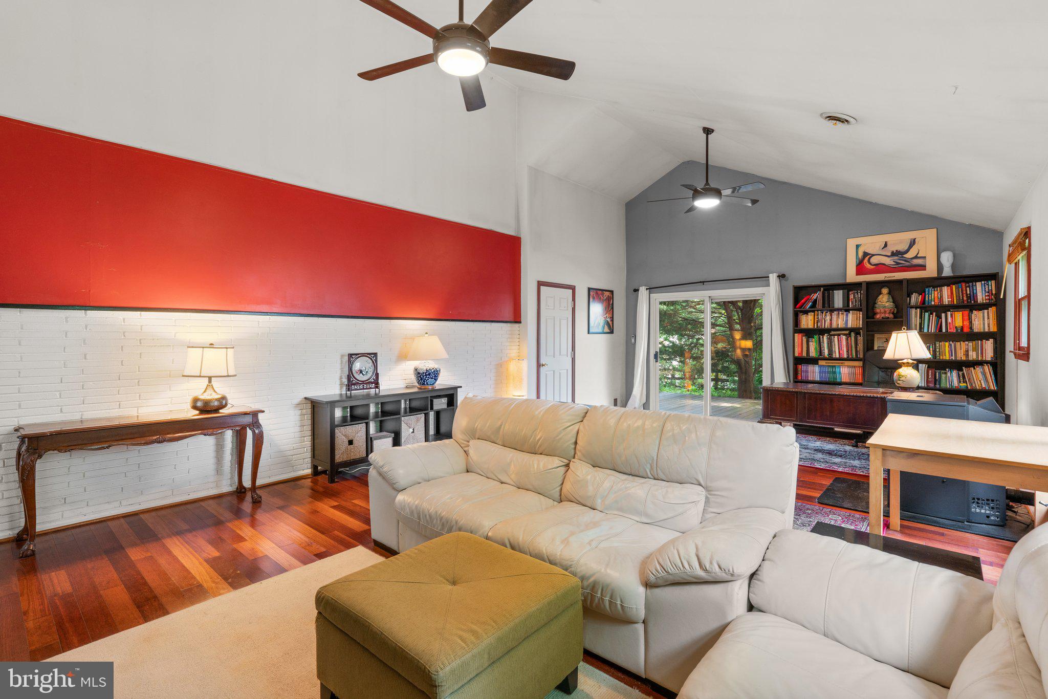 Welcome to this charming one-level home nestled in the highly sought-after Knollwood community. The spacious kitchen features abundant cabinetry and a convenient breakfast bar, perfect for casual dining. An expansive living room showcases vaulted ceilings, rich cherry hardwood floors, and an abundance of natural light. Enjoy additional space in the separate family room—ideal for entertaining or relaxing. Generously sized bedrooms and ample storage throughout offer both comfort and functionality. Step outside from the living room to a private deck and fenced yard—great for outdoor gatherings. Additional features include a private parking pad and a detached storage shed. Don’t miss your chance to own this beautiful home in a fantastic location! Minutes from Towson University, the library, mall, and tons of restaurants and shopping! Stoneleigh School District! Roof '22! AC '23!