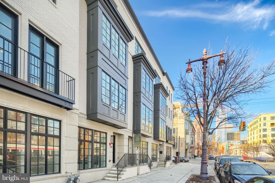 2- CAR PARKING IS OFFERED Luxury Living at Lydian Place offers the quintessential city lifestyle. These ten exquisitely designed townhomes on the Avenue of the Arts create a unique urban experience to enjoy the rich cultural life of Center City Philadelphia.  With over 4,000 square feet of living space across 5 levels, each home features 4 spacious bedrooms, 4 full baths, and 2 half bathrooms, with a masterfully designed pilothouse, 2 decks, and a personal elevator! Step up from the light-filled foyer and atrium to the expansive open-concept main level. Enjoy the comfortable living room with high ceilings, modern flooring throughout, and an ample dining area that flows into the gourmet chef kitchen. Luxurious yet functional, the kitchen features custom quartz countertops, and backsplash, with appliances from Subzero, Thermador, Bosch, and Wolf. The third floor is comprised of two large bedrooms with en-suite bathrooms, walk-in closets, and a full-sized laundry room. The impressive owner's bedroom is a regal 600 sq. ft and is the ultimate sanctuary occupying the entire fourth floor. The primary bathroom features a freestanding soaking tub, an oversized shower room of seamless glass, a private lavatory, and double vanity. Special attention has been given to the rooftop with a masterfully designed layout highlighting a spacious 375 sq. ft pilothouse complete with a custom wet bar and convenient powder room nestled between the two separate decks. This optimal space for entertaining offers spectacular panoramic views of the Philadelphia skyline. More home enjoyment comes with the fully finished lower-level family room or media room and includes a bedroom/office/exercise room and full bathroom. Each home offers garage parking with tons of extra room for storage, a top-of-the-line security system with one year of free monitoring services, and a multi-zoned energy-efficient HVAC system. The audio system includes five pairs of in-ceiling speakers, one pair of outdoor speakers.  Smart wiring infrastructure is installed for ultimate convenience and future upgrade possibilities with dual data (Cat6) and cable in every bedroom. Walk Score - 97 Transit Score - 100 Bike Score - 88. Conveniently located near Target, Sprouts Market, Whole Foods, Pet Smart, & PA Wine & Spirit Shop. Some homes are currently being built. Taxes estimated, 10 YEAR TAX ABATEMENT, some finish choices may vary, some features shown may vary slightly, Specifications, details, and finishes are subject to change.