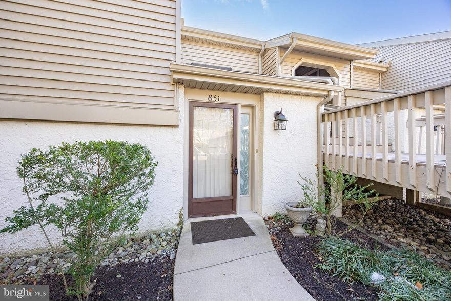Welcome to 851 Jefferson Way! This bright and airy lower-level unit is move-in ready and available for immediate occupancy. Ideally located in Jefferson Village,  the community pool, tennis courts, and scenic walking trails are all within walking distance.

The inviting living room features a cozy wood-burning fireplace and flows seamlessly into the formal dining area, complete with access to a spacious slab patio—perfect for relaxing or entertaining. The kitchen offers a traditional layout with ample storage and counter space. The generously sized primary bedroom features a walk-in closet and an ensuite bathroom with a tub/shower combination and single vanity.

Additional highlights include  a one-car detached garage for convenient parking, and ample shared guest parking. Hershey’s Mill is a gated community offering 24-hour on-site security, ensuring privacy and peace of mind. Don’t miss this fantastic opportunity to enjoy resort-style living in a highly desirable community—just minutes from the shops, dining, and amenities of Malvern and West Chester.