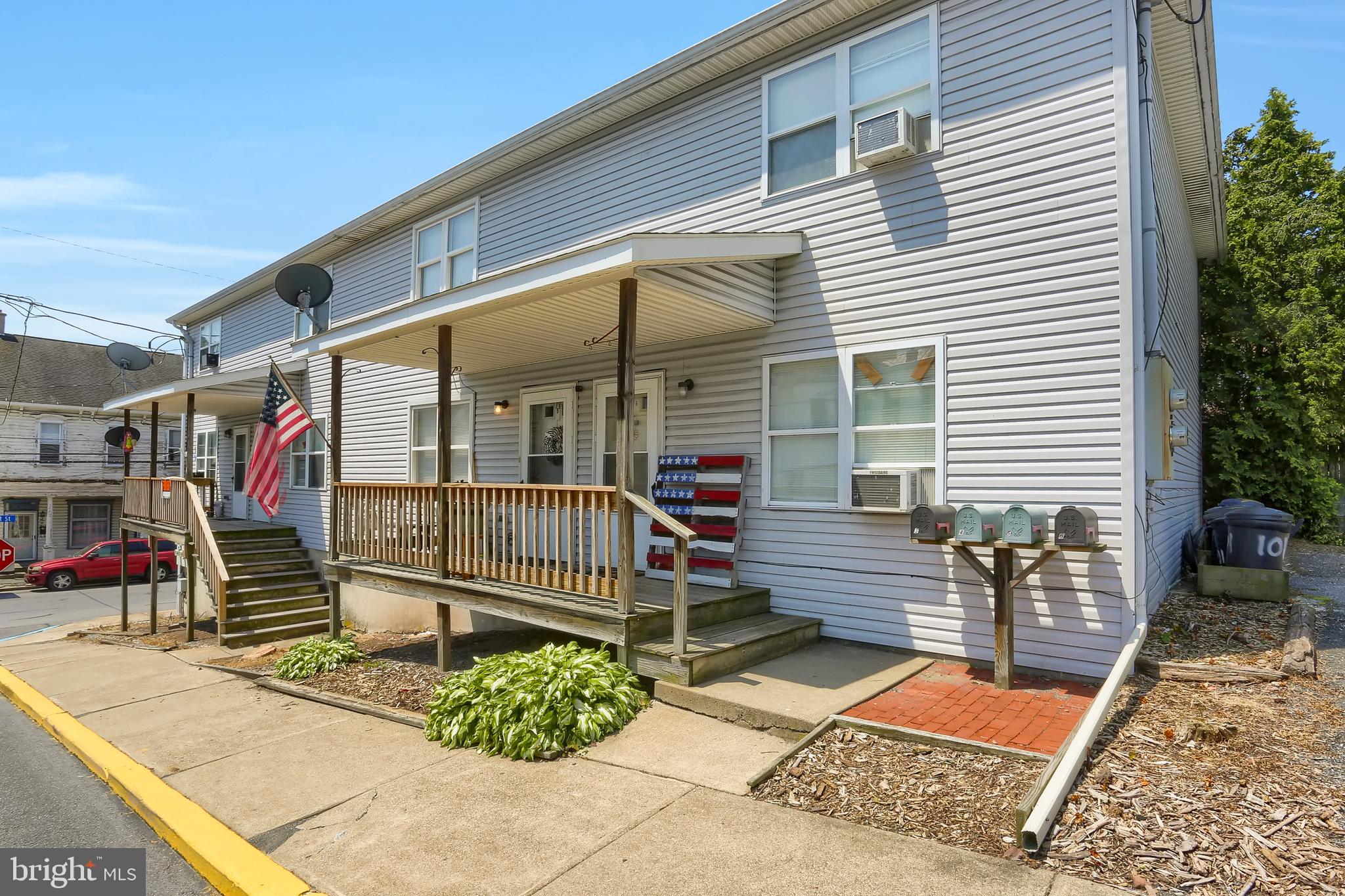 Investors Take Notice! Newer-style 6-unit townhome/apartment building in Williamstown, ready for its new owner/landlord. (4) two-bed, 1.5 bath townhomes with washer/dryer hookups and private decks. Along with (2) one-bed, 1 bath apartments on first level floor entrances. All units have separate electric baseboard heat and hot water heaters, with good income and good tenants. Over $50,000/yr with 4375/mo rents. Owner pays W/S/T. No common electricity. Tenants pay for electricity. Apt 4 is currently vacant, but will rent soon at $1025/mo. Off street parking lot for townhome tenants. Street parking for apartments on the South side. Tax has old information, as formally long-ago prior building on the lot. Now, a nice new build in the 1990's, adds for easier long-term maintenance with newer architectural roof in 2020. All apartments updated upon turnout, and all kitchen appliances convey! Add this secure, 8% cap rate building to your list and keep earning for years to come.