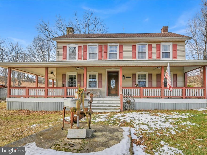 Public Auction Saturday, March 29, 2025 @ 12 noon. Open House Saturday, March 8 & 15 from 1-3 pm. Successful Bidder required a 10% non-refundable deposit. Settlement within 45 days. Buyer pays the 2% RE Transfer Tax. List price does not reflect final Sales price. * Desirable 34.67 Acre Mohrsville/Centerville Farmette, 3100 SF 2-sty Farmhouse. Beautifully decorated with country character, Eat-in Kitchen, DR, Pantry Room, LR w/Fireplace & woodstove insert, Laundry Room/Mudroom w/outside access. 1/2 Bath, Beamed wood ceilings. Upper Level consists of a Primary BR, Primary Bath w/Copper Double Bowl Vanity. 3 add’l! BRs, 2 Full Baths & 1/2 Bath. Full Attic. Wrap-around porch, 38×60 Bank Barn w/Metal siding w/6 horse stalls. Covered paddock area, 12x24 shed. Approx. 12 Tillable Acres & 18 Acres of fenced pasture and stream. Note: If you're looking for a farm to run livestock or horses, don't overlook this property. A nicely situated 34½ acres on a very quiet road with lots of pasture in front of the home with a babbling stream running through it. Eye-catching decor in the home. Move-in condition.