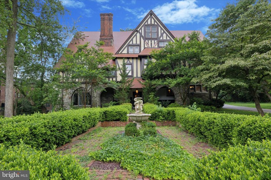 Once in a lifetime opportunity to purchase "Kelty", a majestic Tudor Mansion built by renowned architect William Lightfoot Price. Tucked away down quiet Berwick Rd is this special property that is filled with architectural treasures galore. Incredible details that remain intact including hand carved fireplace mantles, leaded glass windows, stone and plaster archways and unparalleled millwork including wainscoting, moulding, exposed beams, seating and staircases that all have stood the test of time. This is a historical and architectural delight both inside and out but also boasts extraordinary living space (over 8000 sq ft) and a flat, level lot that sits just under an acre of land in beautiful Merion Station. The top floor of this home is incredibly unique with soaring ceilings, a mighty stone fireplace and a long history of musical/play performances with a stage and seating design. This space could function as a magnificent primary suite with the  gorgeous luxury bath attached,  a full built-in bar and a charming walk out Juliet balcony. A detached carriage home sits outside at the end of the driveway with 2 stories of living space and storage/parking. This home has incredible detail inside and out and is ready for its next steward. Located in award winning Lower Merion School District and easy access to Center City, Philadelphia and both the Merion and Overbrook train stations. Make your appointment to see this special property today.