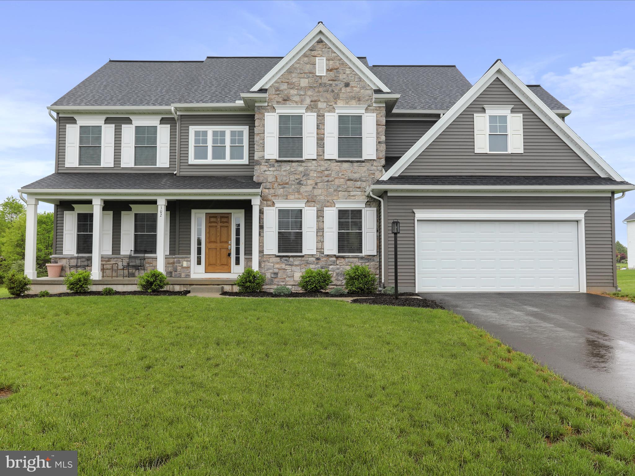 This home shows as clean as a new build. Look no further. You have the luxury of purchasing this extremely well-maintained home. You will not have some of the expenses of a new build such as an established yard, and window treatments! As you step through the front door, you're greeted by a warm and inviting foyer that sets the tone for the rest of this beautifully designed home. To the left, natural light pours into a spacious office --perfect for working from home or a quiet reading retreat--with serene views of the front yard. To your right, a formal dining room offers an elegant space for hosting dinner parties or family gatherings. Continuing on, you'll find yourself in the heart of the home: a generous eat-in kitchen boasting ample storage and workspace, ideal for everyday meals and entertaining alike. Your kitchen will be the envy of any chef. Just off the kitchen is a cozy living room, complete with a stone natural gas fireplace that provided a perfect spot to gather and stay warm during chilly winter months. Step outside onto your own deck oasis--calling all grill enthusiasts! Whether you're cooking out or simply unwinding, this outdoor space offers a private retreat with the occasional visit from local wildlife to keep things peaceful and picturesque. Need storage? This home delivers with a huge walk-in pantry ready to accommodate all your kitchen needs. And when it comes to convenience, the oversized two-car garage is a game-changer. Skip the rain or snow--walk right inside, drop your groceries in the pantry, and hang your coat on the hook without ever getting wet. The main level also offers a half-bath which is conveniently located for you as the owner and also your quests. Upstairs, each of the 4 bedrooms features its own walk-in closet, while the primary suite offers not one but two spacious walk-ins, giving you all the space you need. The primary suite has an amazing spa-like bath retreat. The second level also has a large laundry room and an additional full bathroom. Downstairs, the full unfinished basement provides a blank canvas for your future gym, media room, or anything else you dream up.
Please remove shoes upon entry
Showings require 24-hour notice
Pre-qualified buyers only, please