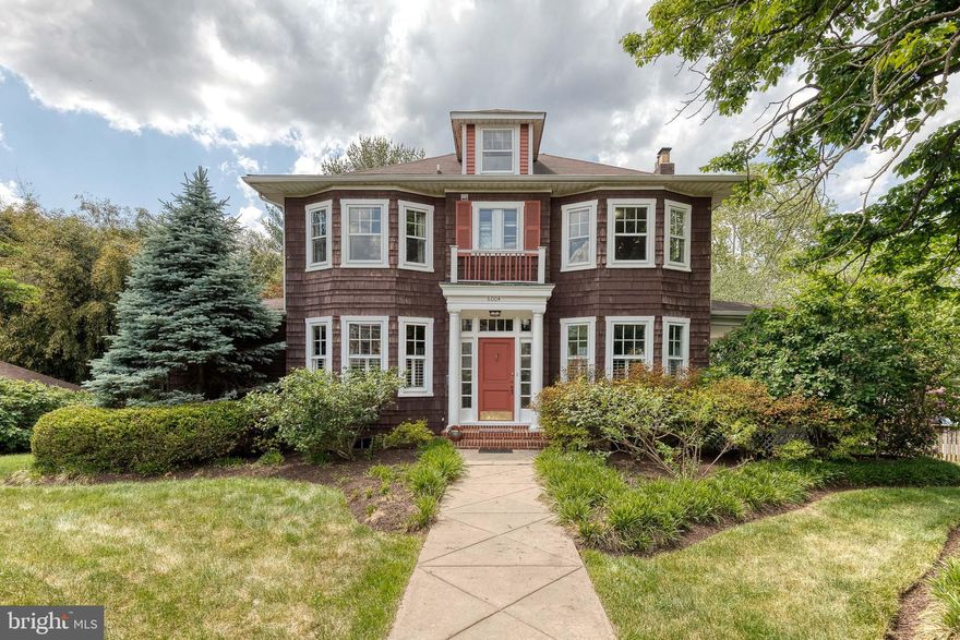 Exceptional Properties. Exceptional Clients. Built in 1923 by the original builder of the neighborhood, this charming 4-bedroom home blends historic character with thoughtful updates throughout. Perched on a perfect corner lot with beautiful gardens, this home was originally designed as a duplex. The home now offers spacious living with an open kitchen and dining area which features a beautifully renovated kitchen (2016) and updated kitchen flooring. ORIGINAL INLAY HARDWOOD FLOORS add warmth to the home on this level. There are one full, one half baths, including a newly renovated upstairs bathroom completed in 2025 with PVC replacements. Also upstairs, there are beautiful refinished heart pine floors. The main level features a convenient half bath and comfortable TV room for additional living space. Interior plantation shutters were installed 3 years ago. Major system updates include a new furnace and AC (estimated 2021), attic heat pump, and new water heater (2024). The roof was replaced in 2019, with newer gutters and gutter guards and updated roofing on the garage as well. Exterior improvements include recently removed trees, fenced yard, and a completely re-sanded BACK patio and terrace completed in 2026. Additional features include an unfinished basement with laundry, additional washer/dryer ADDED upstairs, and a fireplace (as-is) with flue issue noted. Invisible fence is ready for your fur babies! Two car detached garage can be used for cars or storage needs! Nestled in between the charming Mt. Washington boutique and artisan village, two bookstores, Corner Pantry, Bonjour French Bakery, a gourmet wine, cheese and spirits shop, cleaners, two taverns, an award winning auto mechanic garage, and seven gorgeous trails around the beautiful Lake Roland. Come tour this Mt. Washington gem!