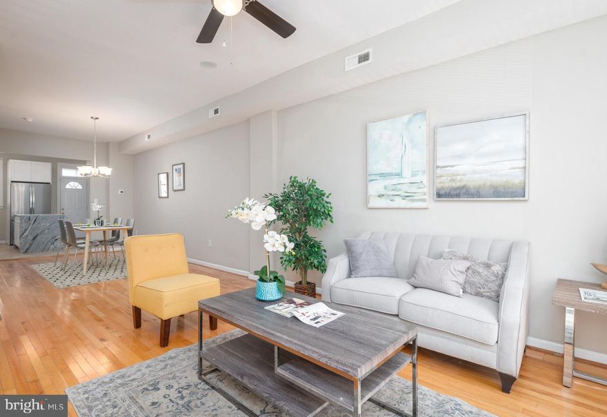 Welcome to 15 N East Ave, freshly updated home on a tree-lined block of Patterson Park. The main floor offers an open concept floor plan with airy living room, dining room and a fully updated kitchen with white shaker cabinets, trendy waterfall eat-in island. Second floor features a large primary bedroom, newly renovated bathroom and another bedroom. Finished lower level is a perfect space for a family room, a den or guest quarters with a fully nicely renovated bathroom. Easy street parking,  as well as an off-street parking space for your own private parking. Amazing location close to Johns Hopkins, Bayview Hospital, Canton and Fells Point. Ground rent to be verified by the owner.