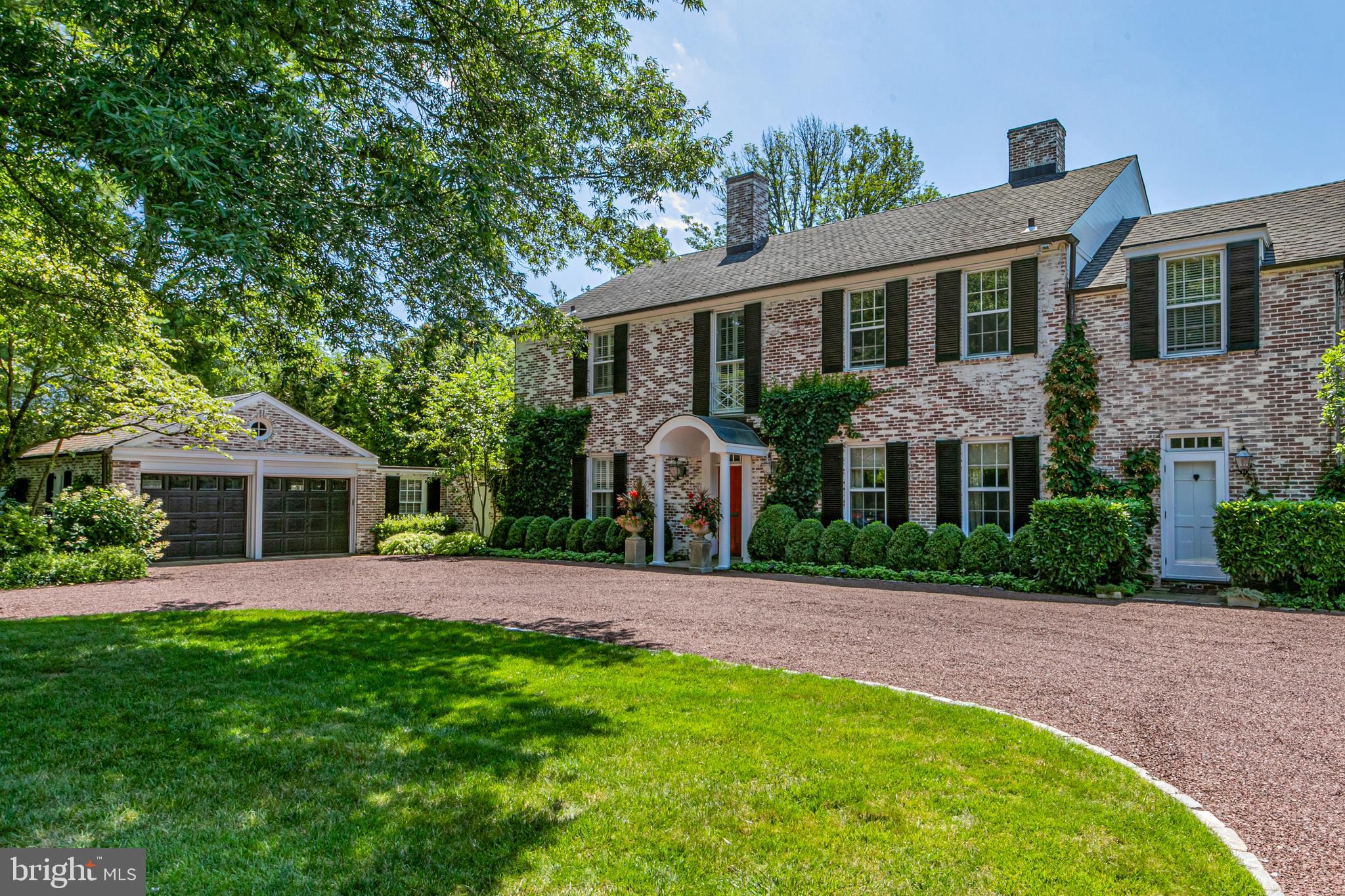 This timeless whitewashed brick residence combines classic design with graceful proportions and high ceilings, creating an atmosphere of understated sophistication. Ideally situated close to town, the home sits on a beautifully landscaped three-quarter-acre lot, with a private pool nestled among mature plantings for a serene and secluded setting. A gracious entryway opens to generously scaled rooms, ideal for both formal entertaining and comfortable everyday living. The main level features a spacious, modern kitchen with sleek finishes and an adjoining breakfast room filled with natural light, and a seamless connection to the outdoor spaces. Upstairs, six bedrooms and four baths provide ample space and comfort, thoughtfully designed for privacy and ease of living. The recently renovated third floor offers a fresh, versatile space—perfect for hobbies, recreation, or quiet retreat. This distinguished home offers the best of the Princeton lifestyle—just moments from town, the University, shops, dining, and cultural attractions, all within a tranquil and refined residential setting.