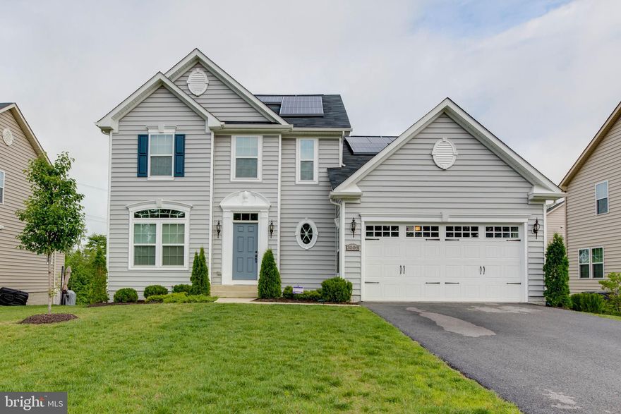 This spotless home shows like a model! Built in 2014 this gorgeous 4BR 3 1/2 bath home includes hardwood floors, a gourmet kitchen with granite countertops, large island, gas stove, and stainless steel appliances. Beautiful morning room off the kitchen and a large family room with a cozy gas fireplace. Main level also features a formal living room, dining room and powder room. Upper level has a large master suite with a spa bathroom and walk in closet. There is also a laundry room, a full bathroom and 3 additional bedrooms located on the upper level. Basement has a finished recreation room a large storage room and a full bathroom. Enjoy low energy bills from the solar panels - the lease will transfer to the new owner. Home is located in the Brentwood/Linden Grove neighborhood, close to shopping, dining, and entertainment. Convenient location for commuters to DC, VA, and local military bases.