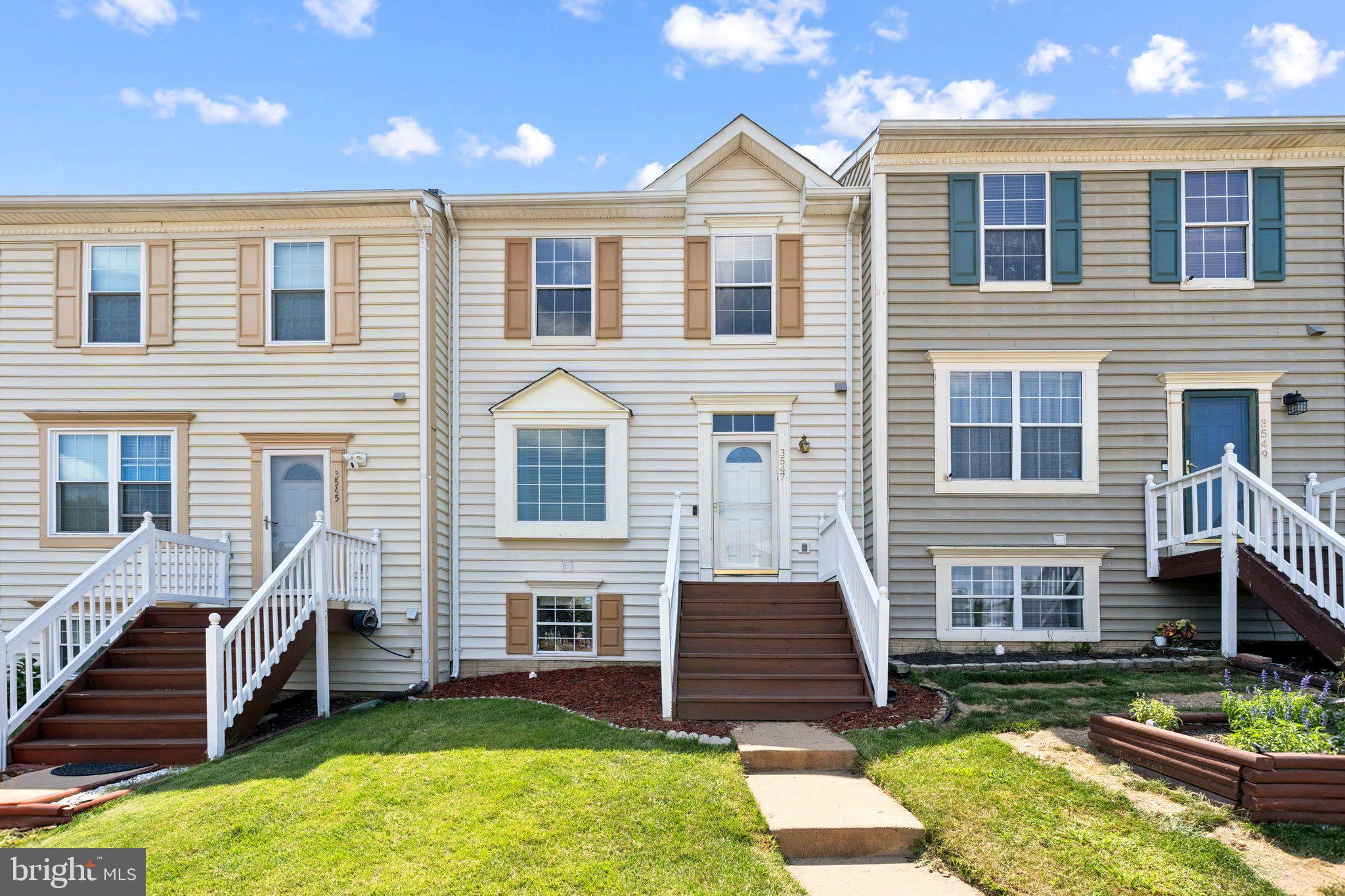 Welcome to 3547 Nexus Court—a beautifully maintained, move-in ready townhome nestled in the heart of Woodbridge! This lovely 3-level residence offers the perfect blend of comfort, space, and functionality. The bright and spacious kitchen features ample cabinetry, updated appliances, a dedicated pantry, and a cozy breakfast nook—perfect for enjoying your morning coffee. Hardwood floors grace the foyer and flow seamlessly into the living and dining areas, creating a warm and inviting atmosphere ideal for entertaining.
Upstairs, you'll find generously sized bedrooms with great closet space, while the fully finished lower level offers a versatile layout including a large rec room with a fireplace, a bonus storage room, and a fourth bedroom that makes a fantastic home office, guest suite, or workout space.
Enjoy peace of mind with modern updates throughout, and take advantage of the two assigned parking spaces just outside your door. This home is in great condition and shows beautifully! Located on a quiet cul-de-sac close to shopping, dining, commuter routes, and top-rated schools—this is the one you’ve been waiting for!