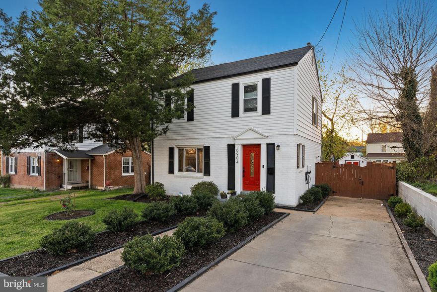 Welcome to 6904 18th Ave, a beautifully renovated home where thoughtful design and modern comforts meet. Fully updated in 2021, this stylish residence features beautiful hardwood floors as you enter the home. The owners spent nearly $30k in upgrades since their purchase, including a custom-built dry bar with wine fridge and reclaimed wood countertop, and in the spacious family room addition they added a shiplap fireplace and TV wall—perfect for cozy evenings or entertaining guests. All major systems, including the roof, were replaced during the 2021 renovation and are just four years old, offering peace of mind for years to come. The main level also includes an updated kitchen with quartz countertops, stainless steel appliances, and contemporary cabinetry, seamlessly connected to a dedicated dining room. The upgraded laundry room adds function and storage with added cabinetry, a utility sink, and a high end washer and dryer for extra convenience.

Upstairs, you’ll find three well-sized bedrooms and a truly standout bathroom retreat. Finished in Concretta water-resistant plaster for a sleek, spa-like look, the bathroom includes brushed gold fixtures, a smart mirror, updated vanity, and custom wood shelving—high-end details rarely found at this price point. A guest bathroom with updated finishes is located on the main level of the home. The bedrooms feature spacious closets and a pull down attic with ladder makes storing extra things a breeze.

Step outside to a large flat backyard designed for both relaxation and play. A new privacy fence encloses the space, which features fresh landscaping, a large deck with pergola, and a shed with electricity—ideal for hobbies or extra storage. The EV charger, installed just two years ago, adds convenience for modern living.

Located just minutes from the DC line and only 1.5 miles to downtown Takoma Park, you’ll enjoy easy access to local favorites like Cielo Rojo, Takoma Beverage Co., and Motorkat, plus the year-round Takoma Park Farmers Market. The Hyattsville Metro is just 1.8 miles away, with Sligo Creek Trail offering a scenic and direct connection to the station. This home is a must-see for anyone looking for style, substance, and location.