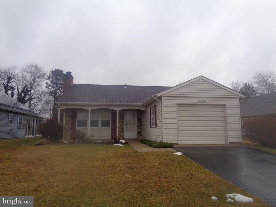 Spacious 2 bedroom 1.5 bathroom Rancher in Leisuretown.   55 and older community! With lots of activities, This home is  well loved ,VERY WELL MAINTAINED and ready for your IMMEDIATE OCCUPANCY.   Livingroom with Fireplace , Formal dining room , Large eat in Kitchen  with lots of cabinets and counter top space. Bedrooms are a good size with Large closets, 1 car attached garage , pull down stairs to attic for more storage. Nestled on a well landscaped lot,  Enjoy these  scenic views from rear patio with custom awning.