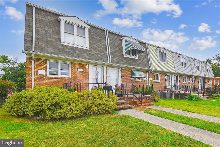 Great Opportunity! READY to move in! 3-BR, 1.5-BA, three-level updated end of group townhome in the Violetville community with parking pad  for one to two cars.  Hardwood floors throughout upstairs and in the living room.  Updated kitchen with granite countertops  and ceramic floor. Remodeled full bath. NEW ROOF 2 years old with transferable warranty.   Finished basement features half bath.  Furnace and AC with full BGE service contract since installation. Gas Water heater.  Fenced in backyard with double  poured patio for entertaining.  Convenient to 1-695 and 1-95 for easy commuting. Excellent condition, and ready to move into!!