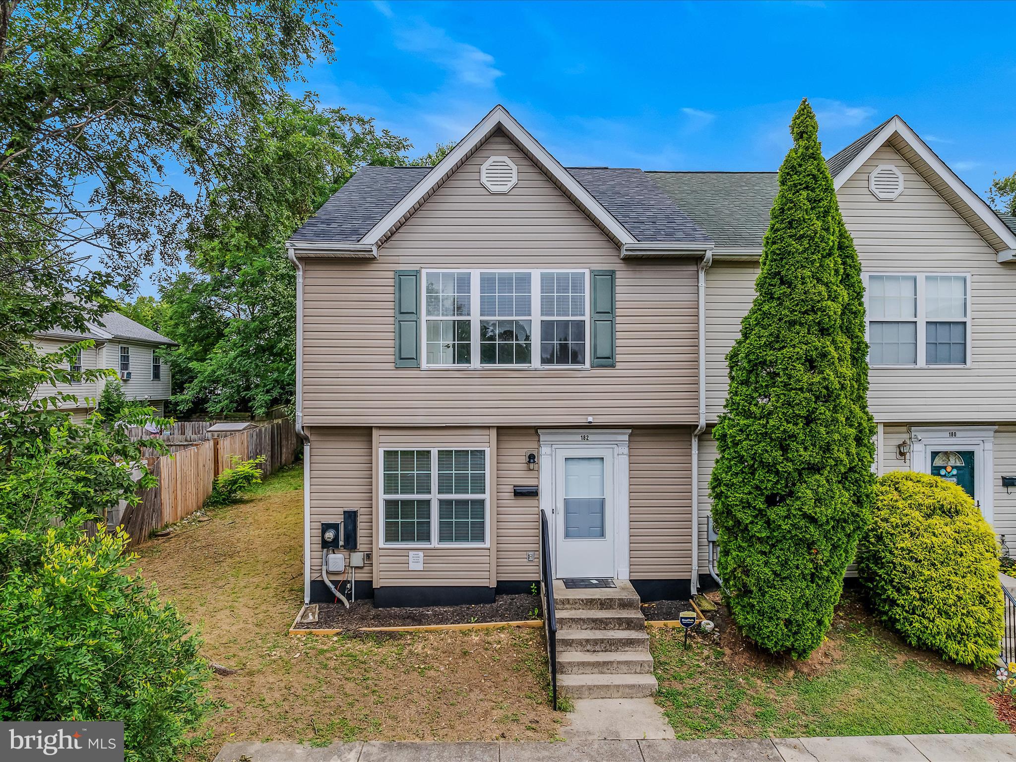 *Tax reflected is not owner occupied. Owner occupants with receive lowered tax bill in tax year 2027. This 3 bedroom 2.5 bath townhome has been beautifully maintained and updated. You have a newer roof so check that off your list! In the front of the property there are 2 dedicated parking spaces for your use. Sturdy concrete steps lead you to your new home. Inside, you have a large living room with a spacious coat closet and large windows. The space is completed with overhead lighting and easy-care laminate floors. This a great place to gather with friends and family. On the main level you also have a large laundry room and 1/2 bath with a large single bowl vanity. This affords you extra storage on this level. Beyond the living room you have the open dining room and kitchen. The dining room features overhead light, LVP floors, and access to the rear patio. The kitchen features easy-care laminate countertops. The oak cabinetry provides ample storage. As and the large window lets in lots of natural light. Upstairs you have two generously sized bedrooms with LVP floors, overhead lights, and large closets for ample storage space. The hall bath features LVP floors, 2 ft single bowl vanity, and tub/shower combo. Down the hall the primary suite features LVP floors and large windows. The suite includes a large walk-in closet and private ensuite full bathroom. Outside in the rear of the home you have a large concrete patio ready for summer BBQs. You have a large rear and side yard beyond this for plenty of space. The rear yard backs to mature trees which provides lots of privacy. This home has everything