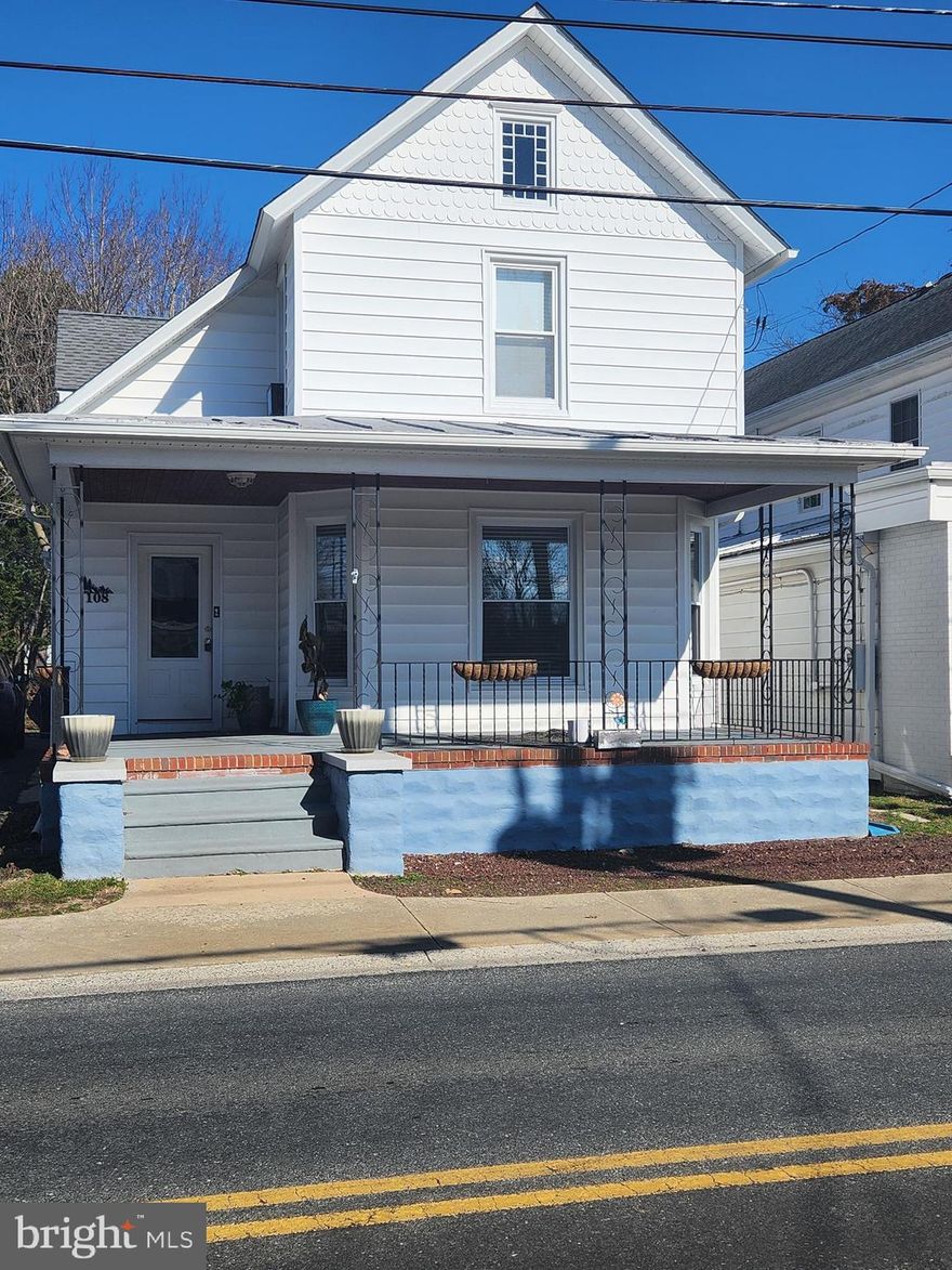 Charming older home with hardwood floors and plenty of space.  Separate large living room and dining room. Eat in space in kitchen. Kitchen has exit to mud room, that also leads to back yard. Very spacious laundry room with shelving for pantry and storage.  The home has 3 rooms that could all be bedrooms, one does not have a closet. There is a cellar with workbench and HVAC unit. Nice front porch along entire front.  Parking for 2 vehicles.  A pet is welcome on a case by case basis.