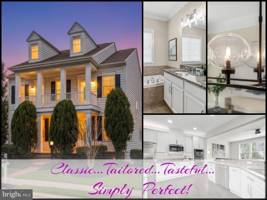 💕Welcome Home to Beloved: Greene Mill Preserve!💕
<br>
This Georgian inspired home pairs architectural presence with everyday ease. Two welcoming front porches, intentional landscaping, a level yard, an extended driveway, and a composite deck set a confident tone before you even step inside. Within the home, craftsmanship takes center stage—newly refinished hardwood floors, sculptural lighting, detailed millwork, a two sided gas fireplace, and thoughtfully updated kitchen and baths. High ceilings, graceful columns, and natural light shape a main level that feels both expansive and beautifully composed.
<br>
<br>
Step into the welcoming foyer, where real hardwood floors lead to a sophisticated dining room trimmed with crisp crown molding, chair rail, and a statement globe chandelier. The gourmet kitchen offers endless granite workspace, handcrafted cabinetry, under  and over cabinet lighting, and high end stainless appliances including a gas cooktop, built in microwave, and French door refrigerator.
<br>
<br>
Natural light fills the breakfast room each morning, while the great room invites you to unwind beside the dramatic two sided fireplace—shared with the composite deck. Outside, a stacked stone surround frames the outdoor hearth, overlooking a manicured lawn ideal for dining, entertaining, or simply relaxing. A private study and stylish powder room complete the main level.
<br>
<br>
Ascend the hardwood stairs to the bedroom level where a serene owners suite makes a long day disappear. Enjoy the wall of windows, an oversized walk in closet, and space for a sitting area. The spa inspired bath features a granite double vanity, soaking tub, walk in shower, private water closet, and calming tile selections. Two additional bedrooms open to the front balcony, welcoming morning sun and fresh air. A fourth bedroom shares a beautifully updated hall bath with a dual sink vanity, and a dedicated laundry center adds convenience.
<br>
<br>
The lower level offers exceptional flexibility with a large recreation room designed for media, fitness, games, and quiet retreat. A full bath and generous storage complete this thoughtfully finished space.
<br>
😍 Ask for our extensive list of updates—it's impressive!
<br>
 🚸 School Pyramid: Sycolin Creek ES • Watson Mountain MS + Brambleton MS • Independence HS 
<br>
🌳 Greene Mill Preserve: Set within a 340 acre nature conservancy, this picturesque community offers a village green design with sidewalks to the clubhouse, pool, nature trails, butterfly garden, basketball court, soccer field, and tot lot. Nearby parks include the refreshed Reservoir Park and the expansive Hal & Bernie Hanson Park.