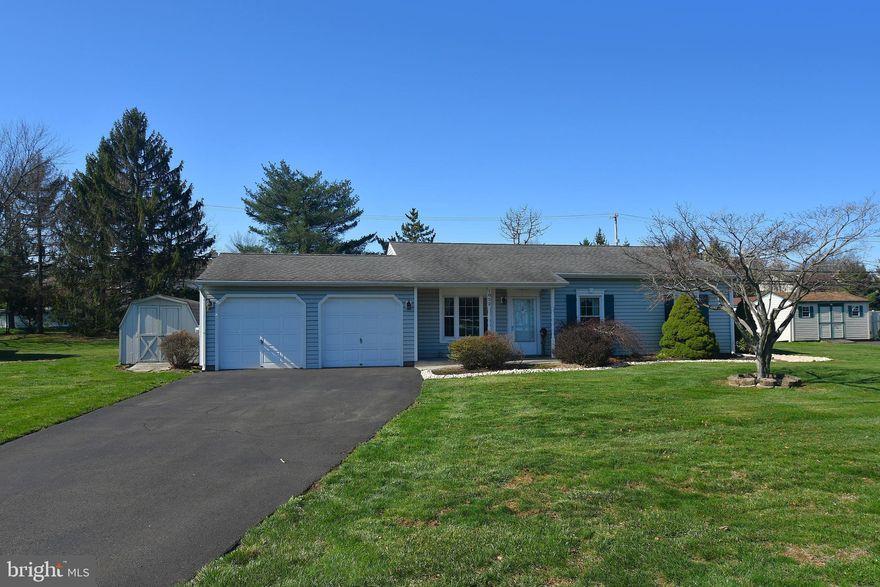 Calling all potential Retirees & Buyers who may be Interested in an Affordable Single Ranch Style Home in the Orchard Valley Farms Community! Located in the Heart of Bucks County, This Wonderful Community Offers Low Taxes, No HOA Fees & Award Winning Central Bucks School District.  Close to Parks, Restaurants and Shops Too!   This Rancher includes Central Air, Forced Hot Air & Public Water and Sewer!  Huge Driveway leads to an Over-Sized Two Car Garage !  Meticulously Kept, Easy-Flow, Modern-Floor Plan! Accommodations include: 3 Bedrooms & 2 Full Baths! Spacious, Level Yard is a perfect fit for the expert Gardener. Schedule your appointment today!