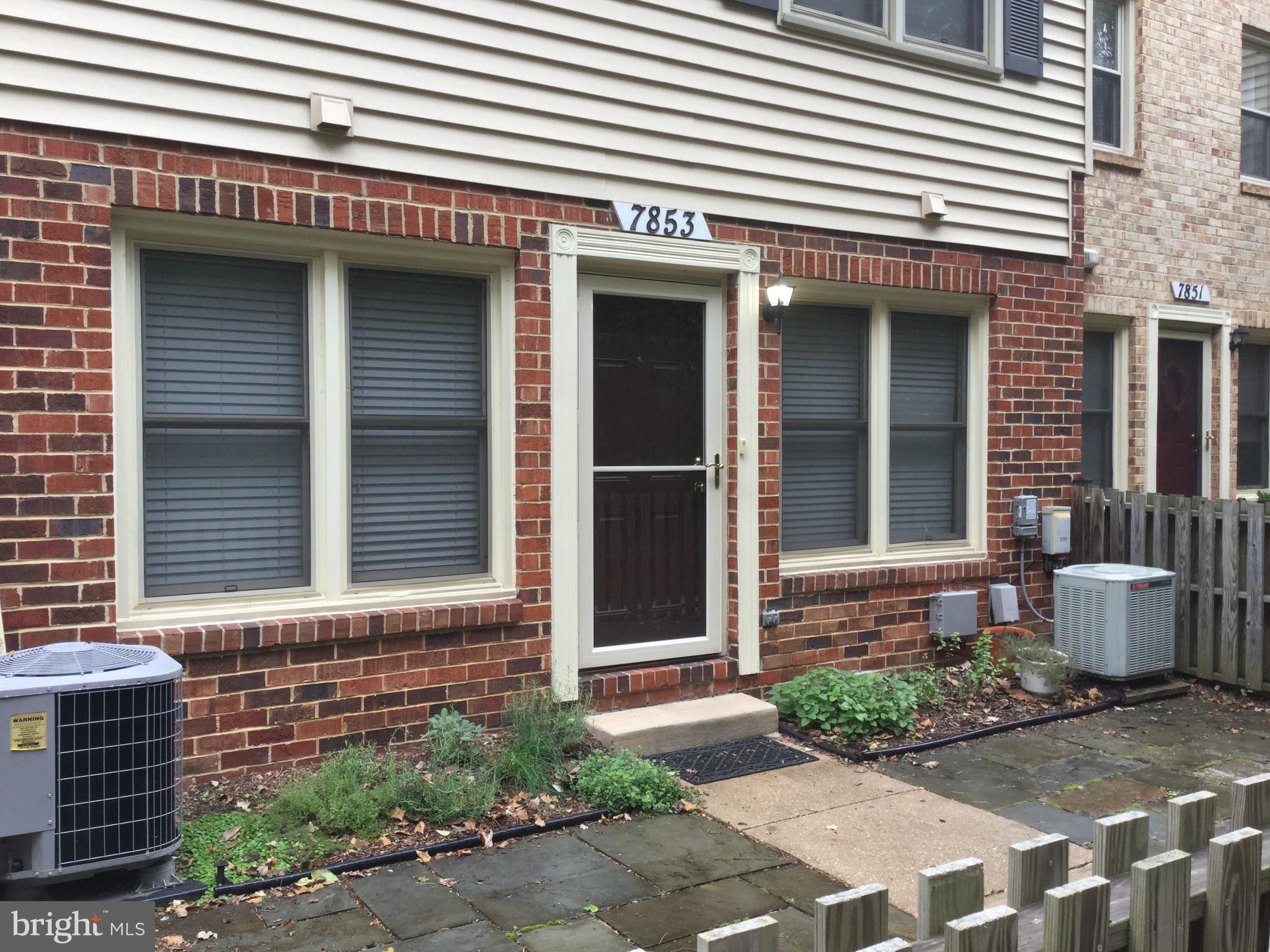 Priced to rent ASAP!!! Gorgeous, renovated, 2BR/1BA condo in Potomac at rarely available Inverness Knolls. Churchill HS. Walk across street to Giant, Shake Shack., gas station and more at Cabin John. Tons of light. Wood floors, Granite counters, stainless appliances, Kitchen open to DR & LR, In-unit W/Dr. Fenced patio facing woods. One assigned parking spot with guest spots available. No pets.