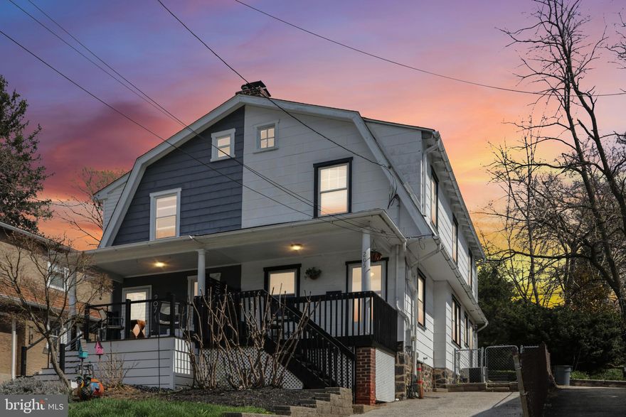 Public Open House Sunday 4/12/26 @ 1-3pm...Beautifully kept home in walkable Wayne! When you enter this charming home, hardwood floors and natural light welcome you. A handsome marble fireplace adds to the warmth of this inviting living room. A window seat with storage adds another accent feature to this first floor. An open concept space, the living area flows right into the large, eat-in kitchen with ceramic tile flooring and all stainless appliances (refrigerator included). A conveniently located powder room completes this floor. Fenced backyard easily accessed from the kitchen makes a perfect set up for grilling out back, letting the pets run or family activities. The front porch with Trex decking is another nice space to relax and enjoy a cup of coffee or a cocktail. Basement offers a very clean storage space and the front loading LG washer and dryer are also included. The hardwood flooring continues up the stairs and throughout the 2nd floor. A large linen closet is located at the top of the stairs. The primary bedroom offers 3 spacious closets with access to the stairs to the attic for even more storage space. The primary bedroom also has a door to the bathroom for a possible suite if desired. 2nd bedroom also features a walk-in closet.  The hall bathroom is well appointed with an oversized, jetted bathtub, plus a tiled shower stall. Located just 1/2 mile from the Wayne train station and center of town and all the restaurants and bars that make a walkable Wayne location so desirable and a wise investment. New Air Conditioner to be installed prior to Settlement. Pre-Inspected and reports available for review. Available for quick closing too!